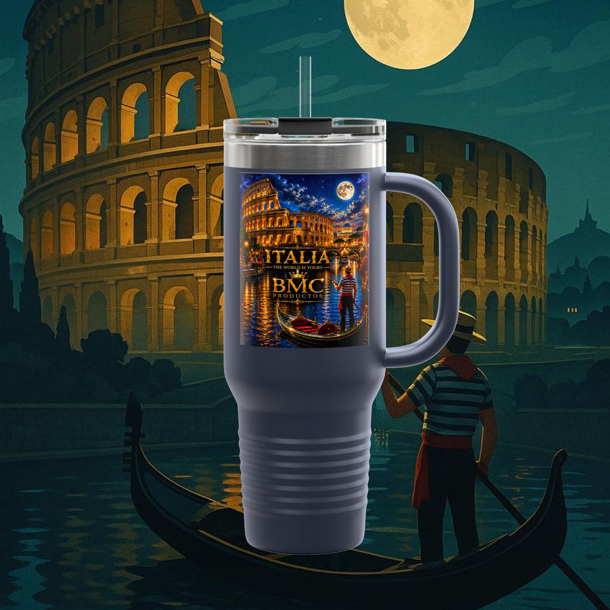 "taza de Viaje Aislada Italia: Arte, Pasión y Sabores Eternos 🎨🍝🏛️"