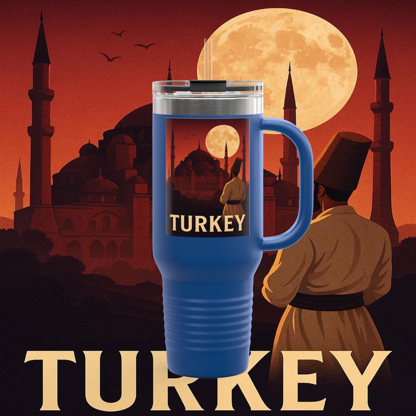 "Turkey Insulated Travel Mug✨ – Where East and West embrace" 