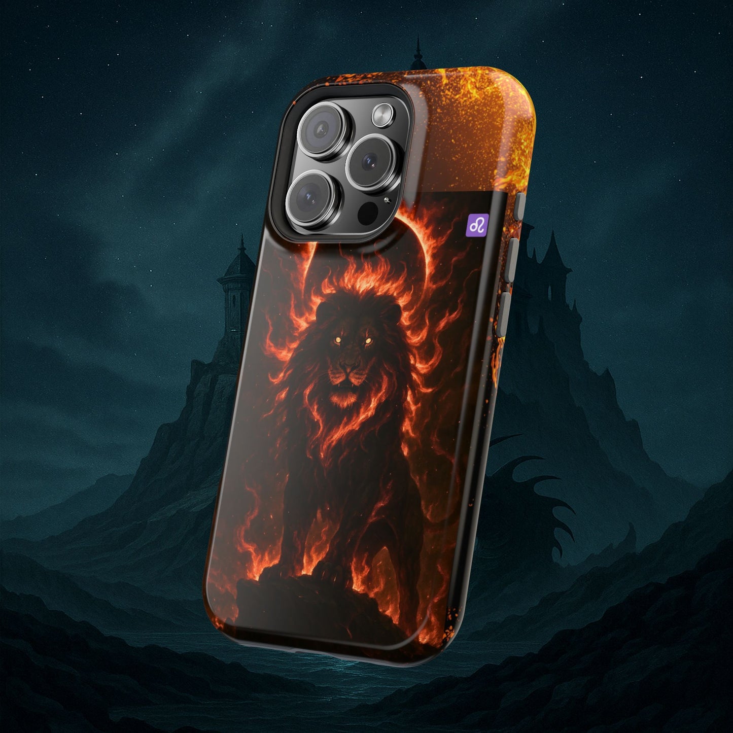 "Funda Magnética Reforzada ♌ Leo — Soberano del fuego eterno"