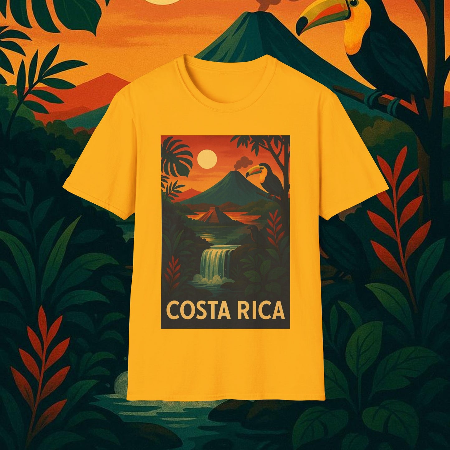 "Camiseta   Costa Rica: Pura Vida entre Volcanes y Selvas 🌋🌴🦜"