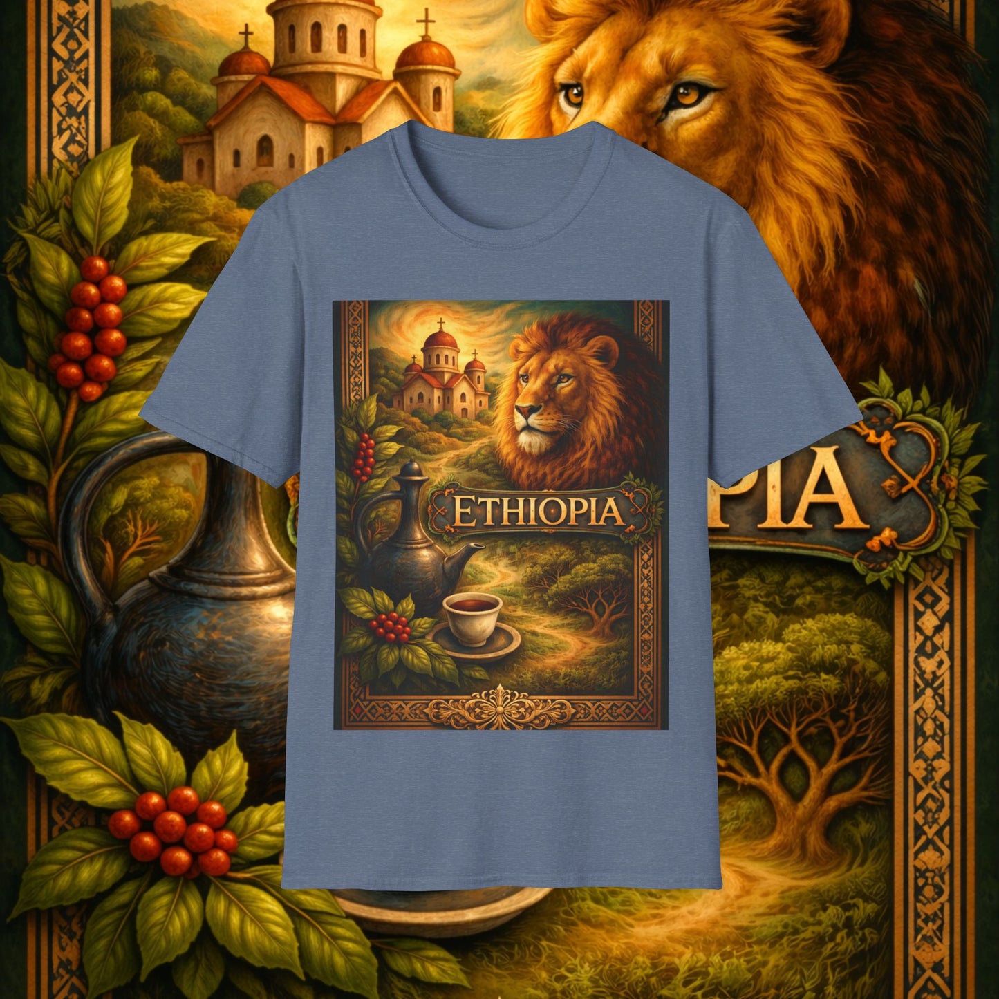 "Camiseta Etiopía Tierra sagrada y alma ancestral"