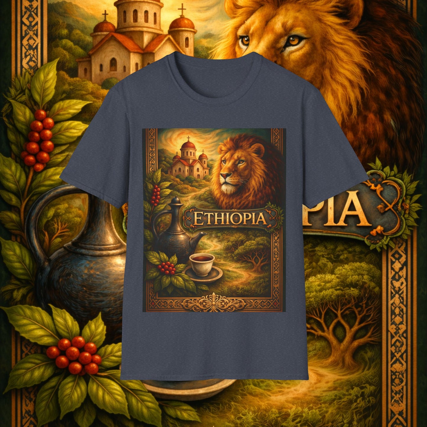 "Camiseta Etiopía Tierra sagrada y alma ancestral"