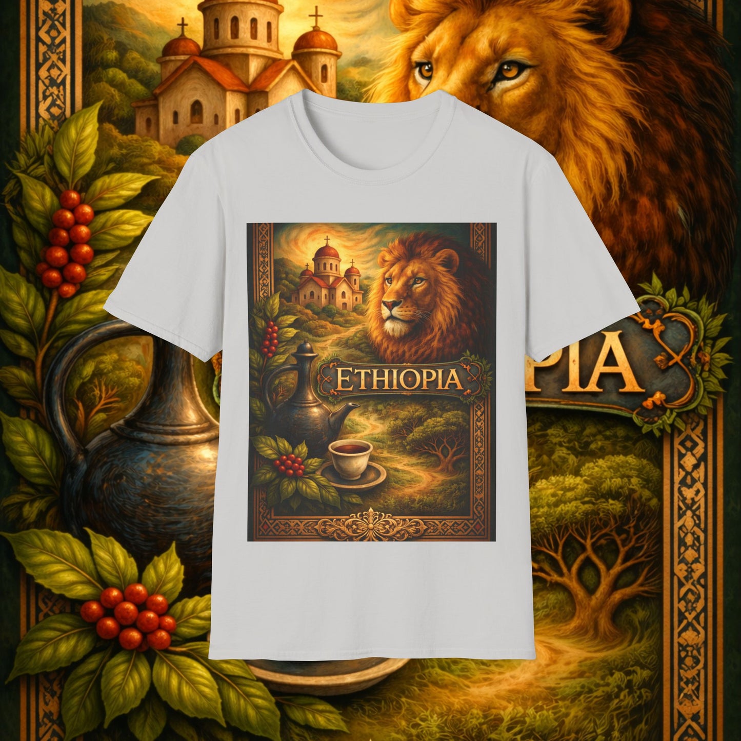"Camiseta Etiopía Tierra sagrada y alma ancestral"