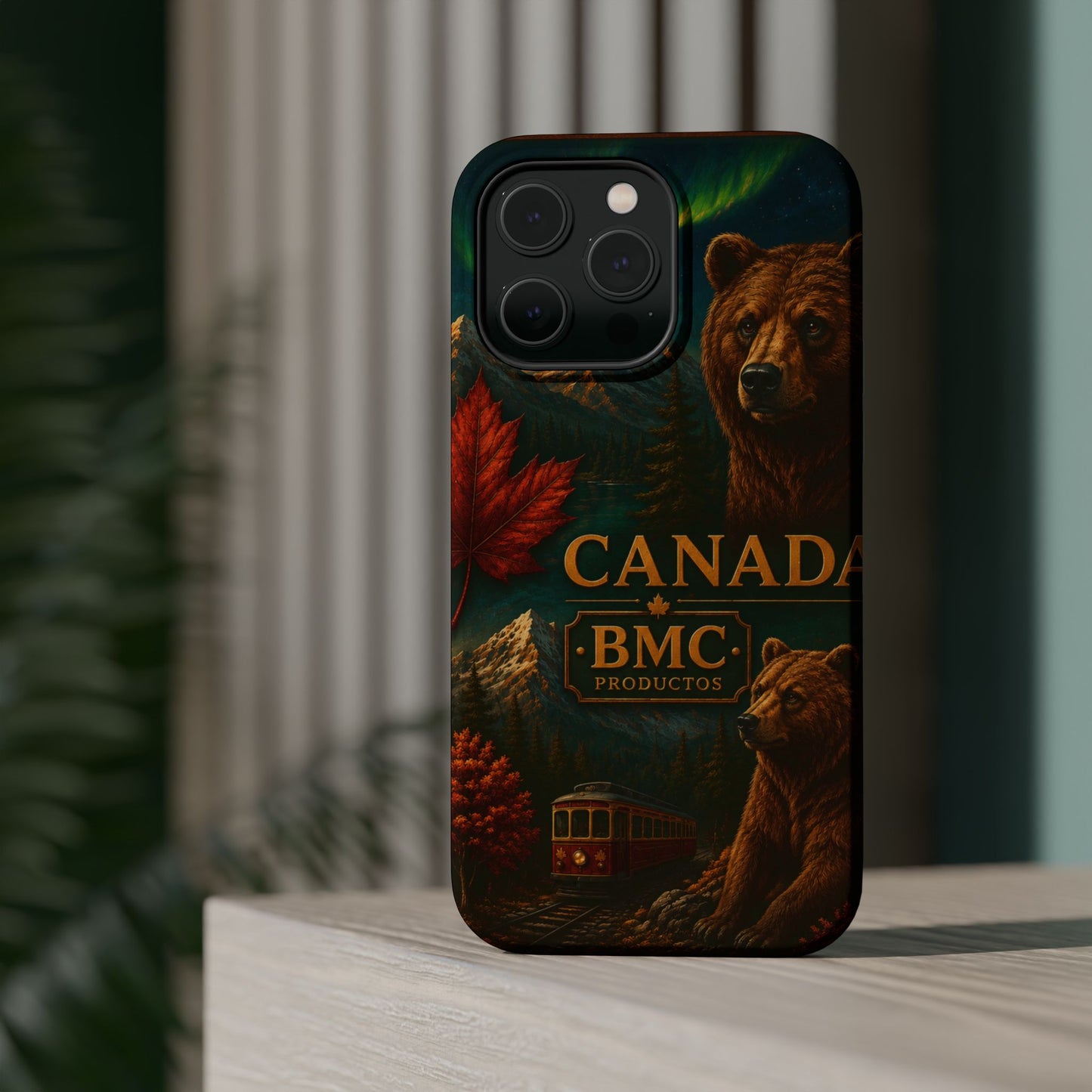 "Funda Magnética Reforzada Magnética Reforzada Canadá: Naturaleza Majestuosa y Espíritu Libre 🍁🏞️🦌"