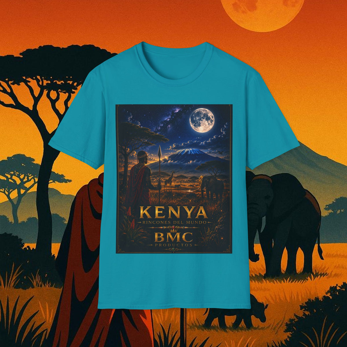 "Camiseta Kenia: Aventura Salvaje y Tierra de Horizontes Infinitos 🦁🌄🏕️"