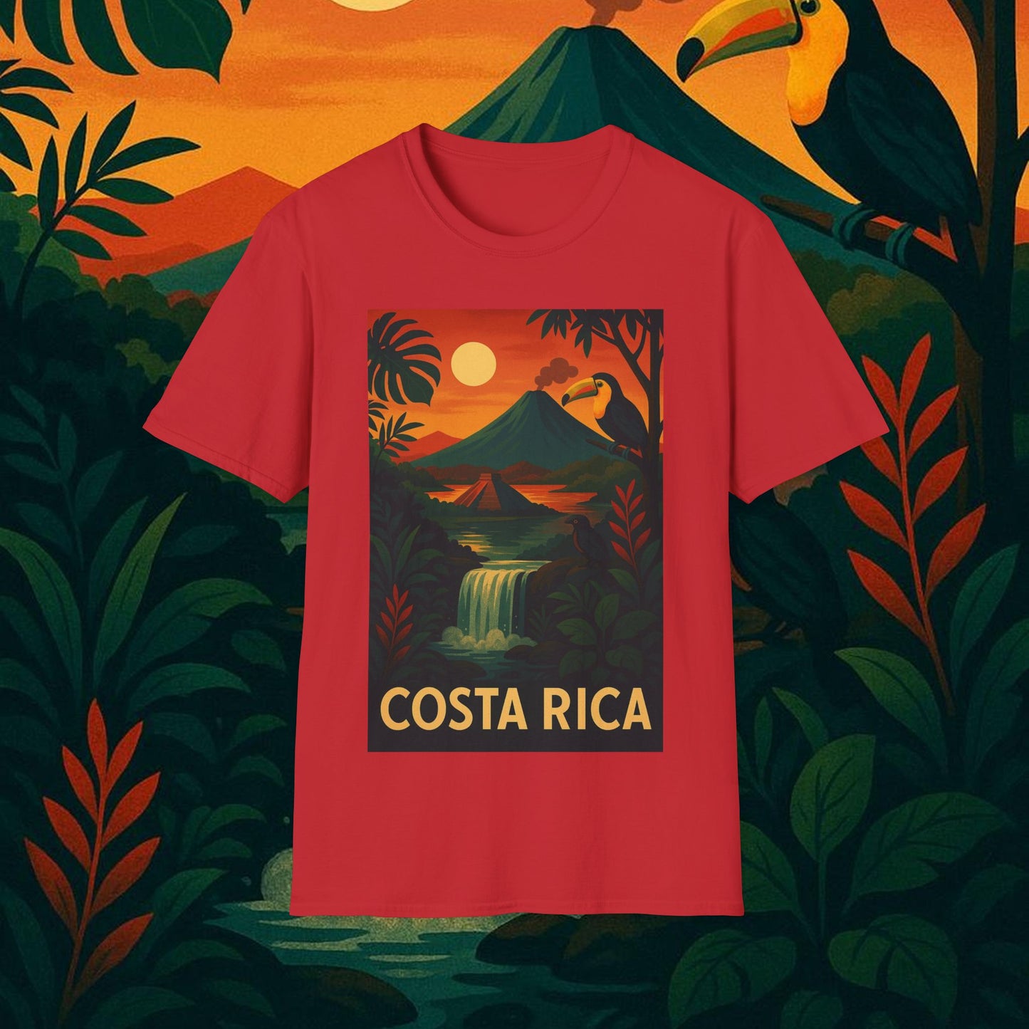 "Camiseta   Costa Rica: Pura Vida entre Volcanes y Selvas 🌋🌴🦜"
