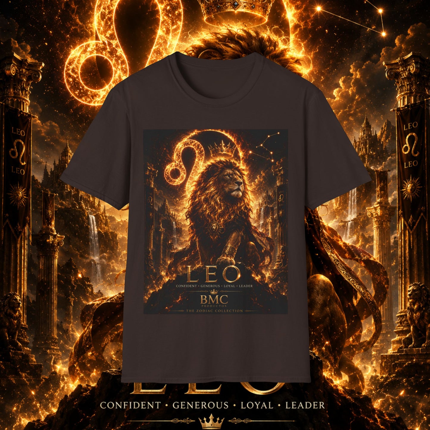 "Camiseta ♌ Leo — Soberano del fuego eterno"