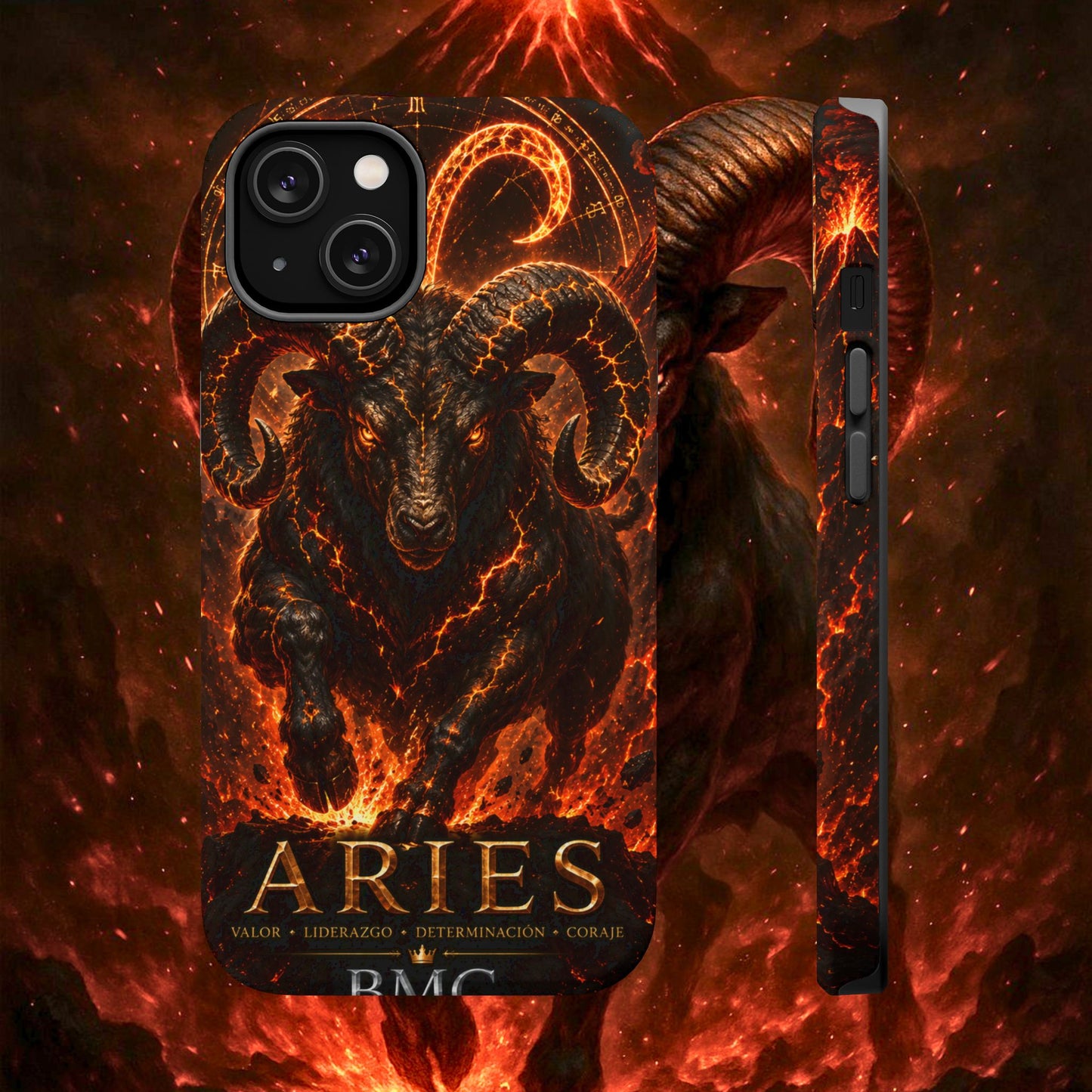 "Funda Magnética Reforzada ♈ Aries — Espíritu de fuego"