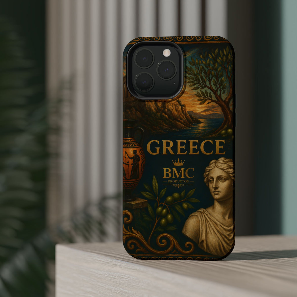 "Funda Magnética Reforzada Magnética Reforzada Grecia: Cuna de Dioses, Maravillas y Filosofía 🌊🏛️⚡"