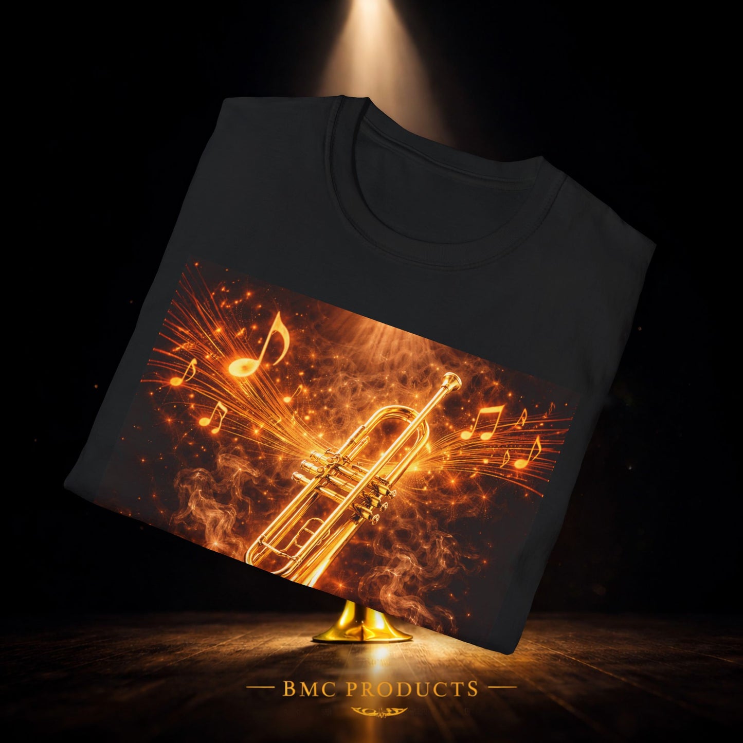"Camiseta trompeta 🎺🔥Donde hay fuego, hay música.”