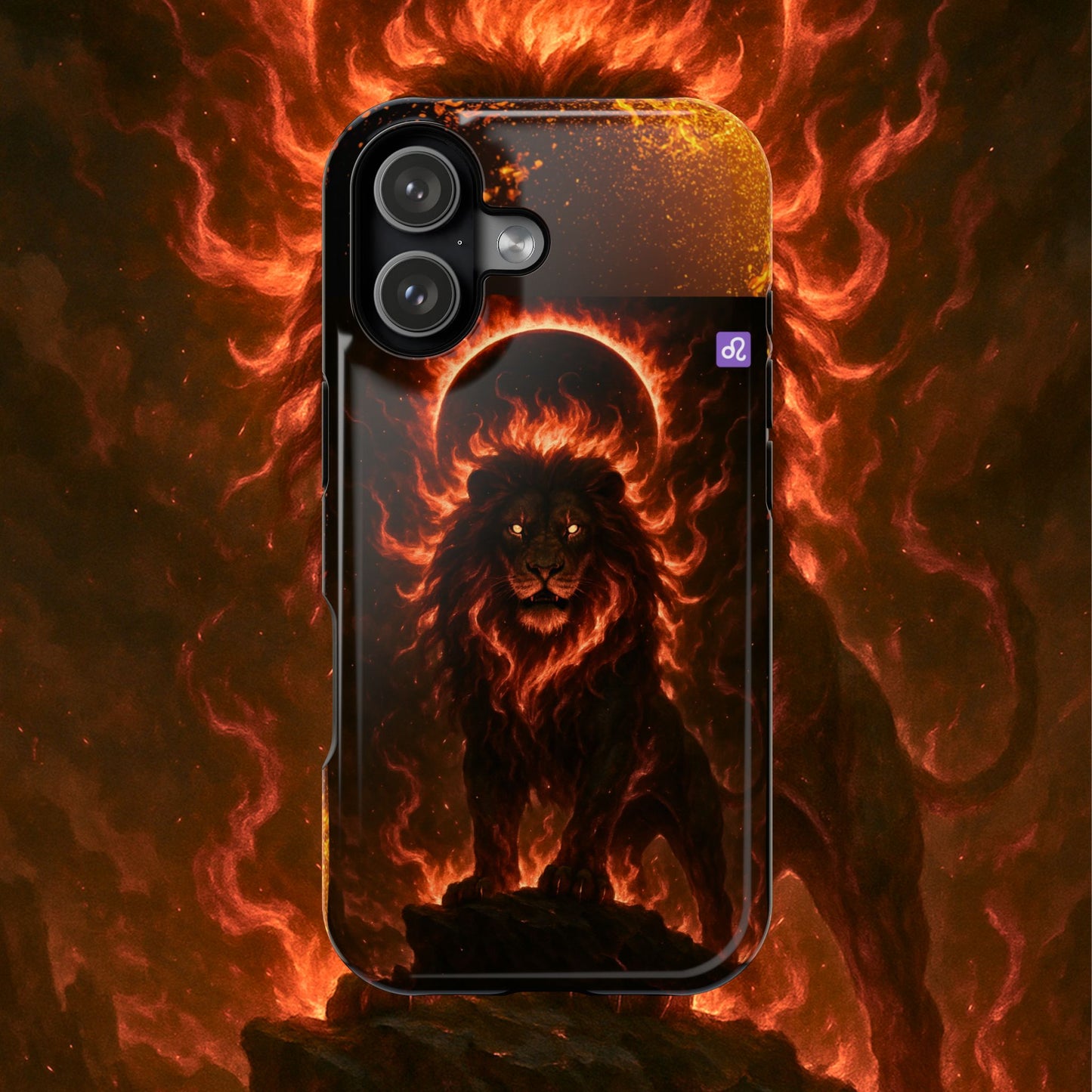 "Funda Magnética Reforzada ♌ Leo — Soberano del fuego eterno"