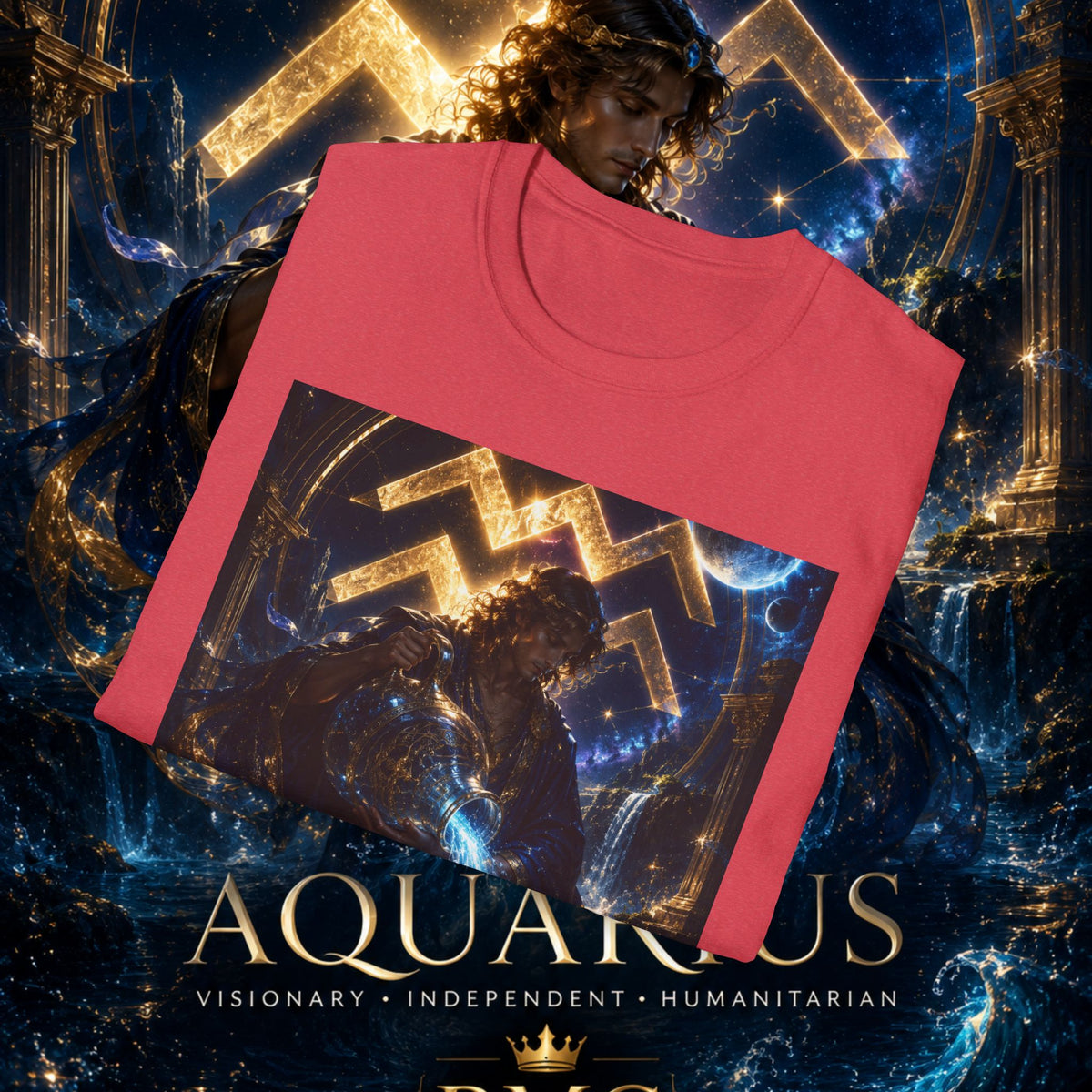 "Camiseta ♒ ACUARIO – El Visionario del Cielo y el Agua"