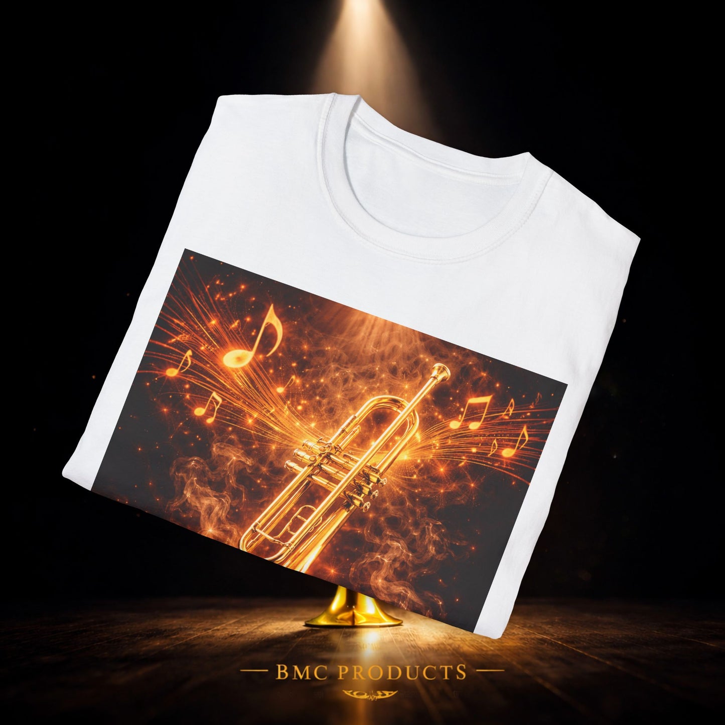 "Camiseta trompeta 🎺🔥Donde hay fuego, hay música.”