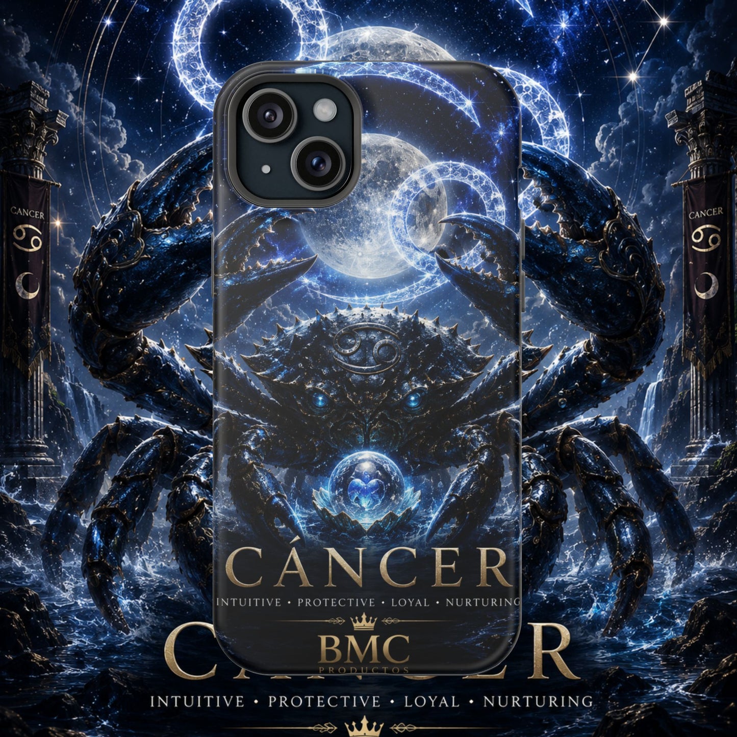 "Funda Magnética Reforzada ♋ Cáncer — Guardián de las profundidades""