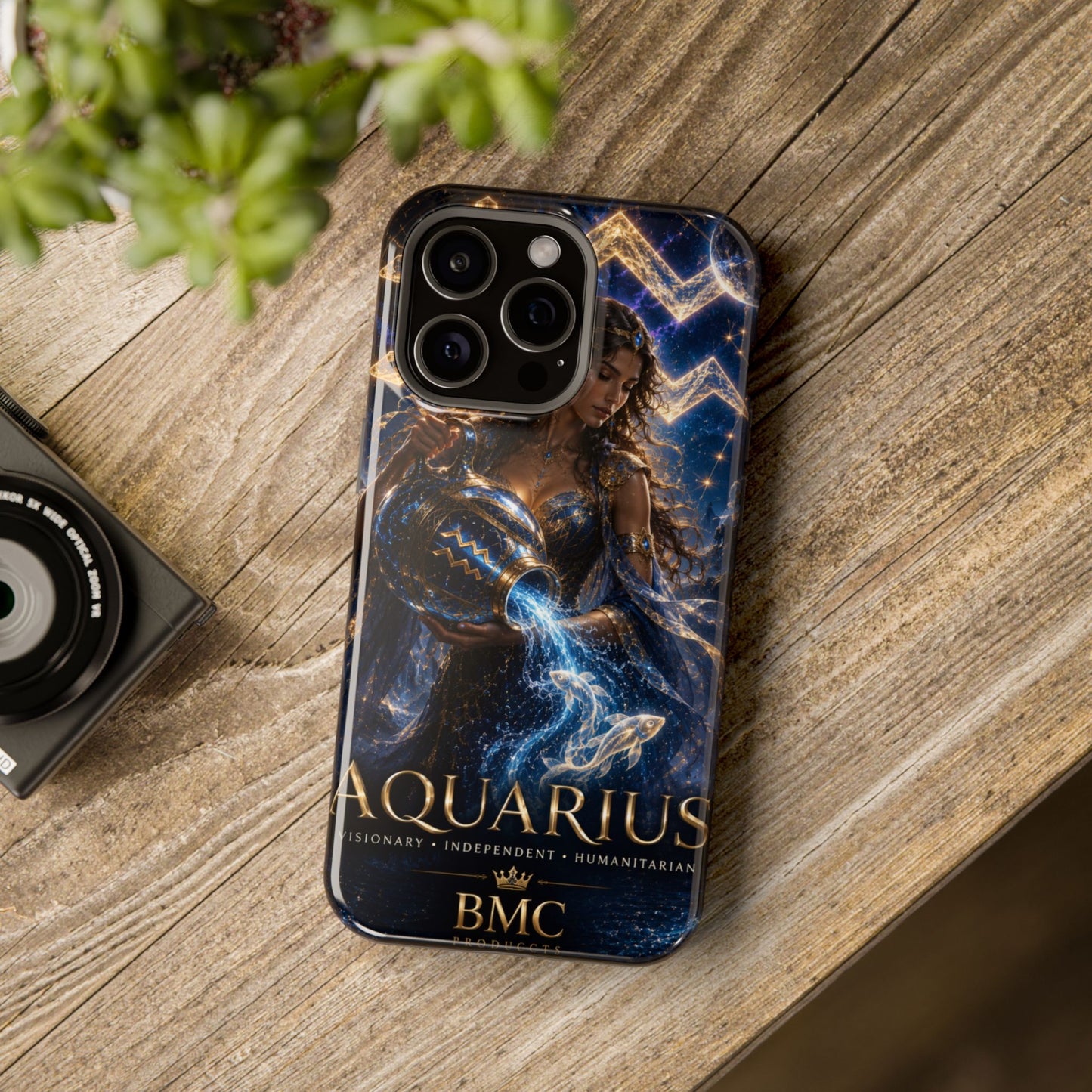"Funda Magnética Reforzada♒ ACUARIO M– La Visionaria del Cielo y el Agua"