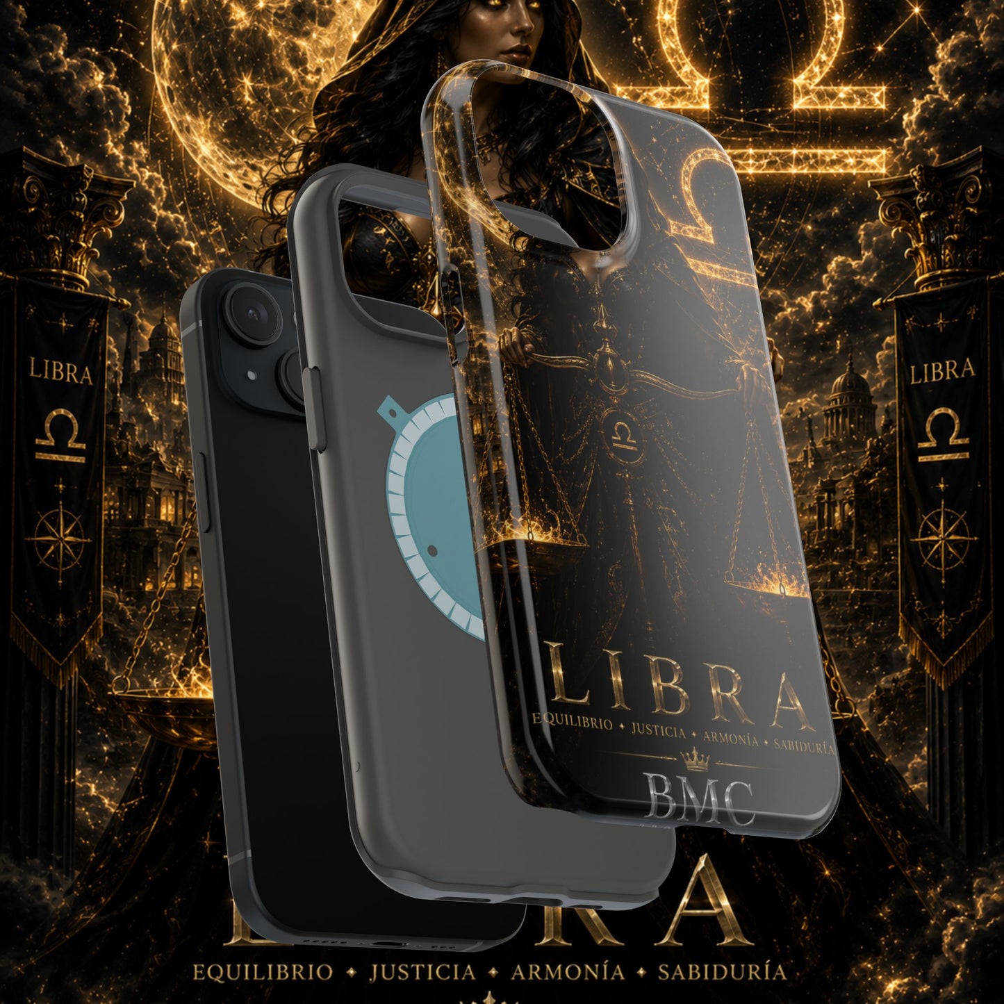 "Funda Magnética Reforzada libra– La Guardiana del Equilibrio"