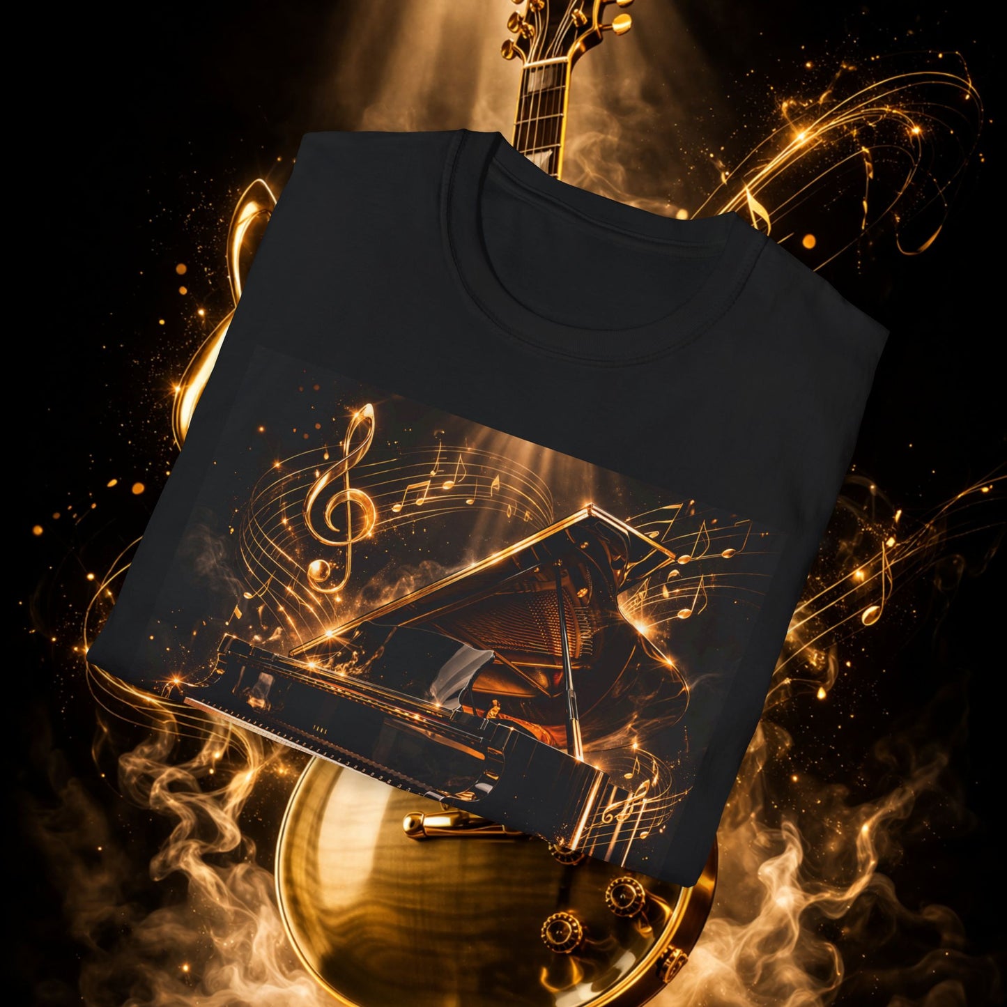 "Camiseta guitarra 🎸🔥Donde vibra una cuerda, nace una llamarada.” 🔥🎸