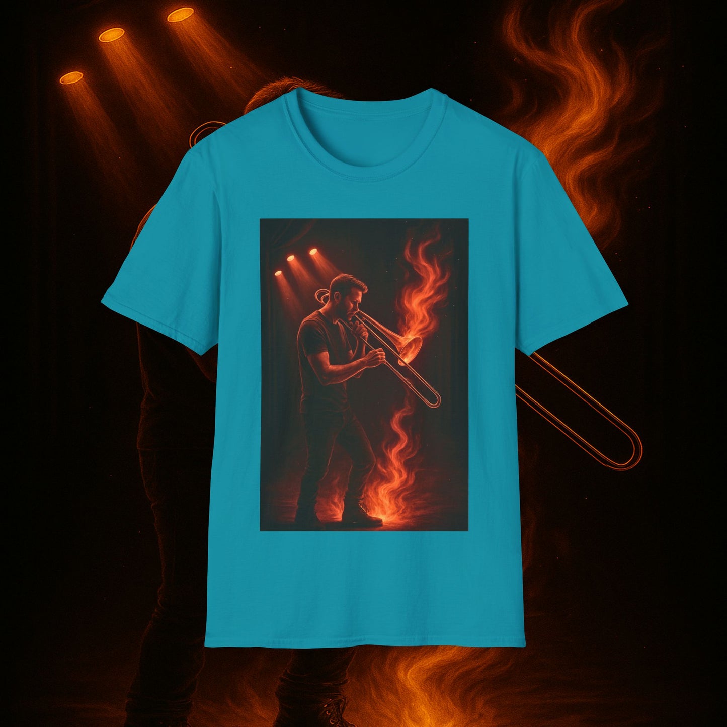 "Camiseta Trombón 🎷🔥No todos los fuegos hacen ruido… algunos tocan el alma.” 🔥🎷