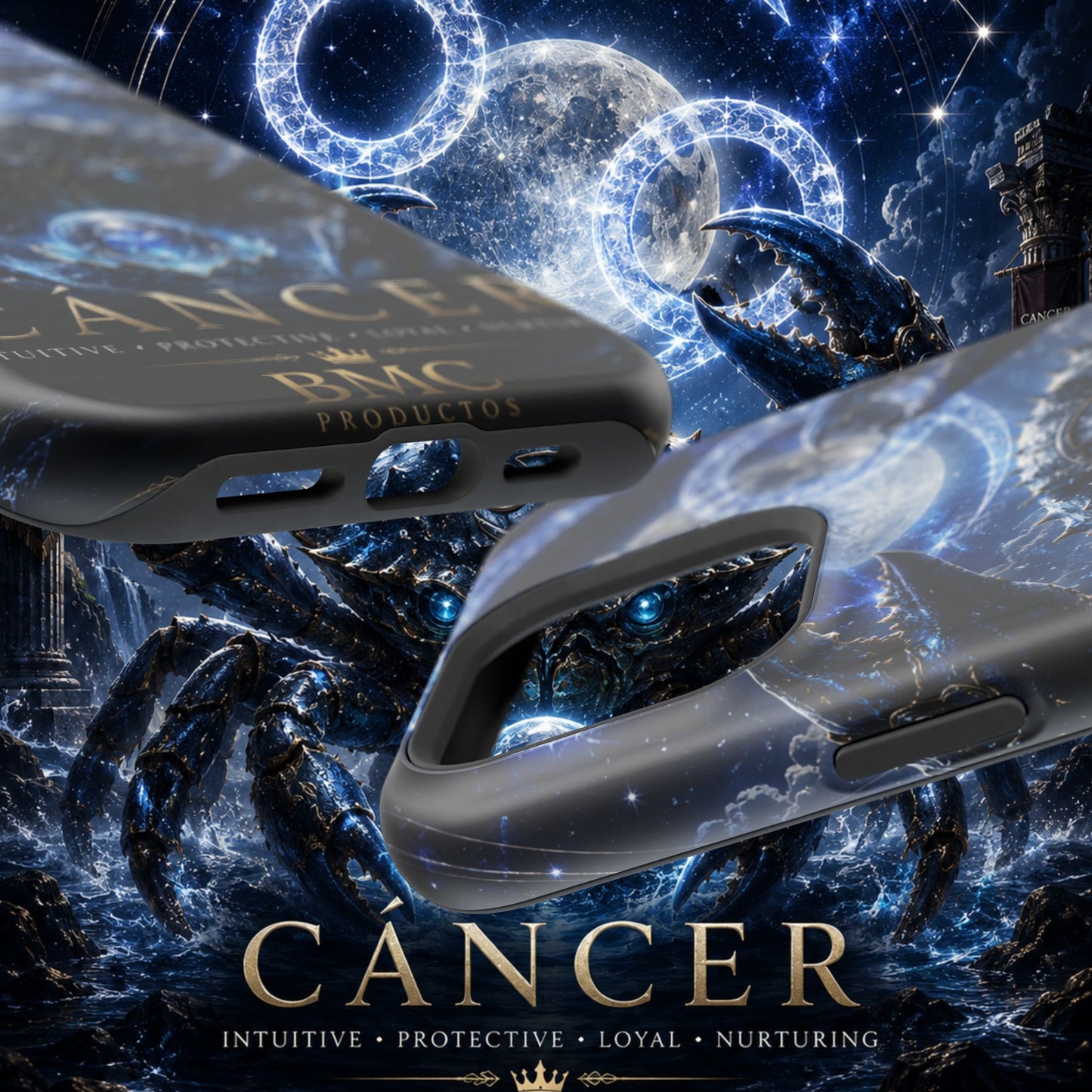 "Funda Magnética Reforzada ♋ Cáncer — Guardián de las profundidades""
