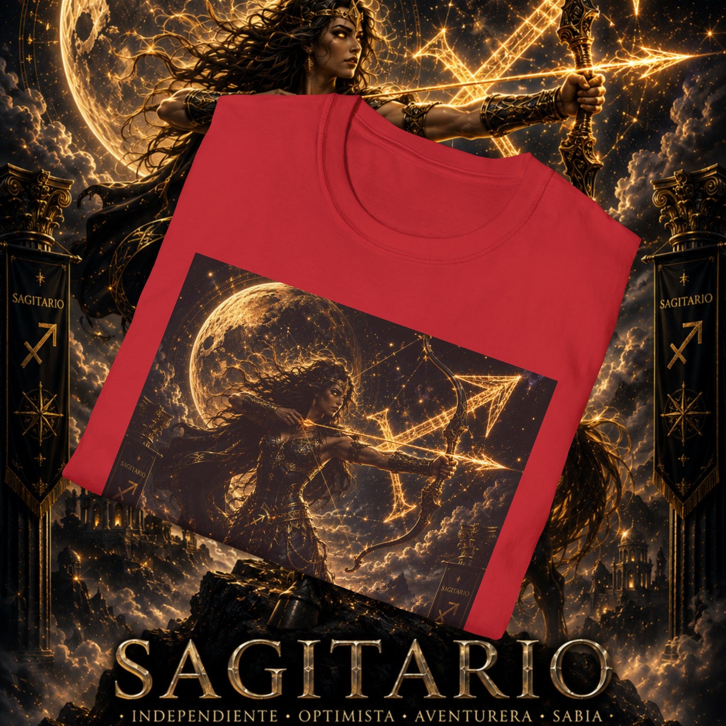 "Camiseta Sagitario M – La Cazadora del Horizonte"