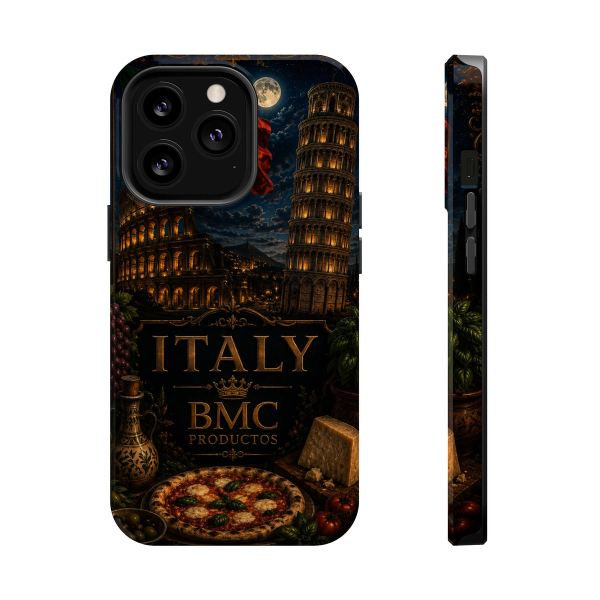 "Funda Magnética Reforzada Magnética Reforzada Italia: Arte, Pasión y Sabores Eternos 🎨🍝🏛️"