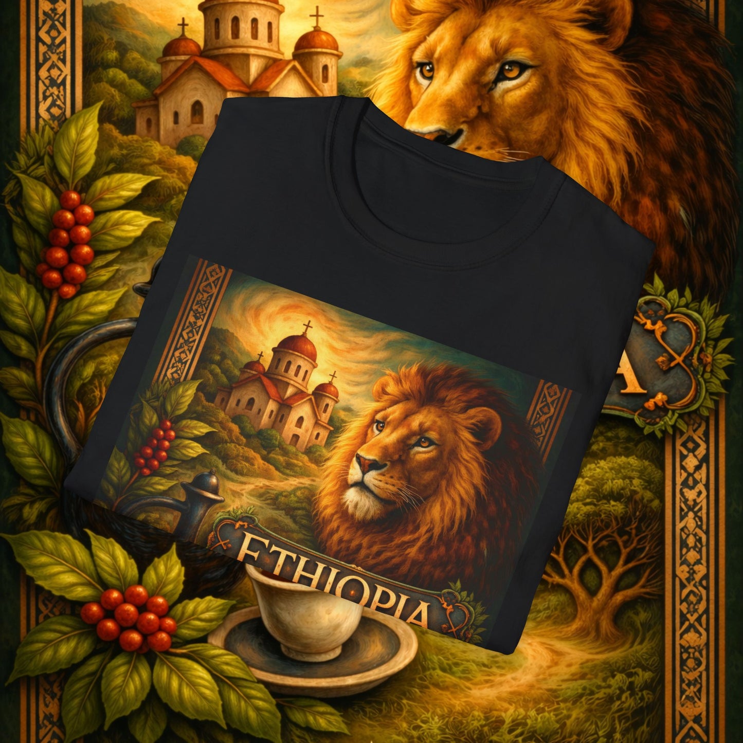 "Camiseta Etiopía Tierra sagrada y alma ancestral"