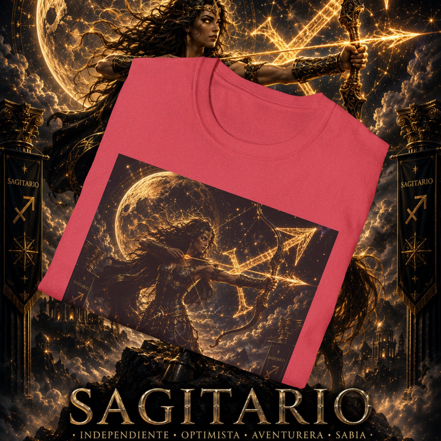 "Camiseta Sagitario M – La Cazadora del Horizonte"