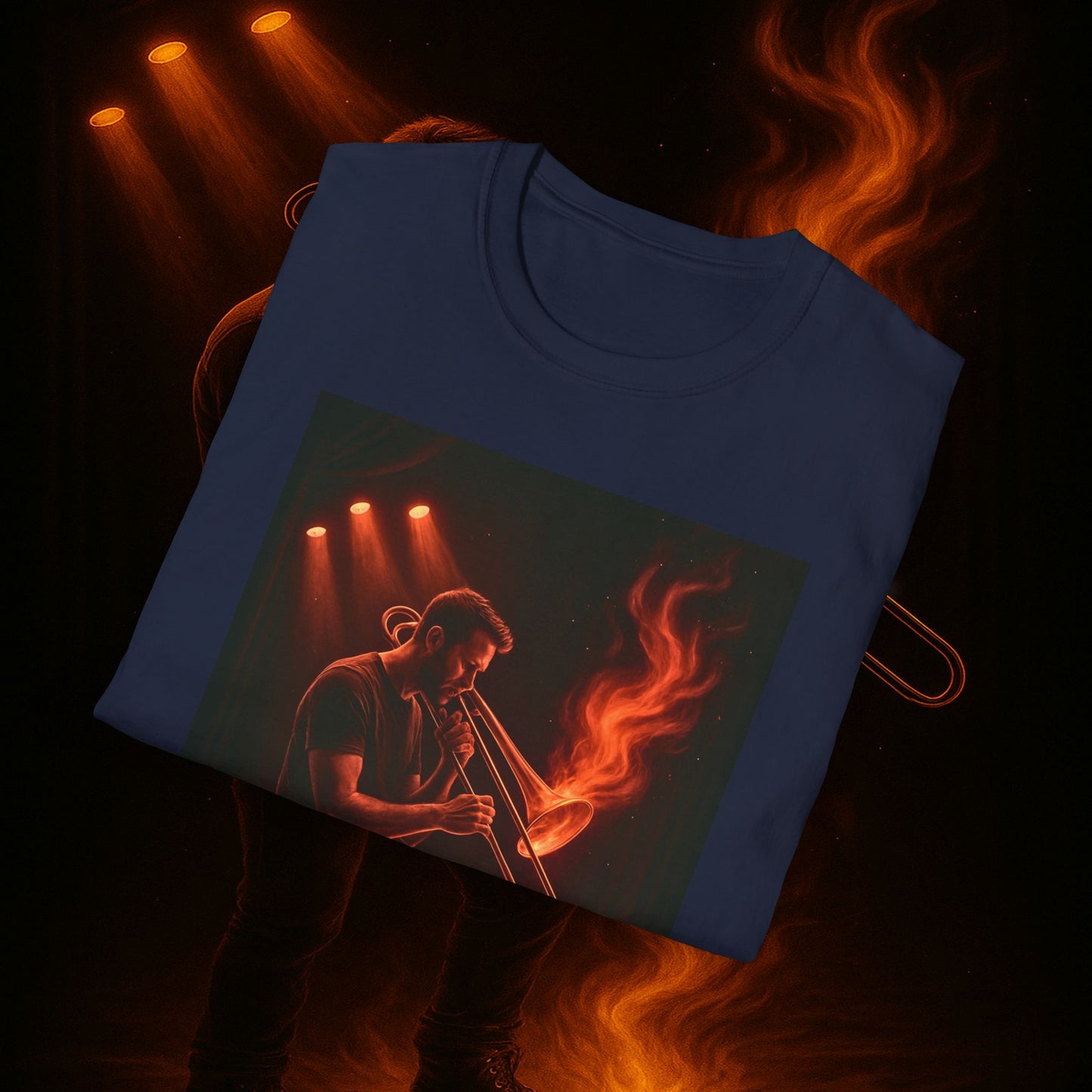 "Camiseta Trombón 🎷🔥No todos los fuegos hacen ruido… algunos tocan el alma.” 🔥🎷