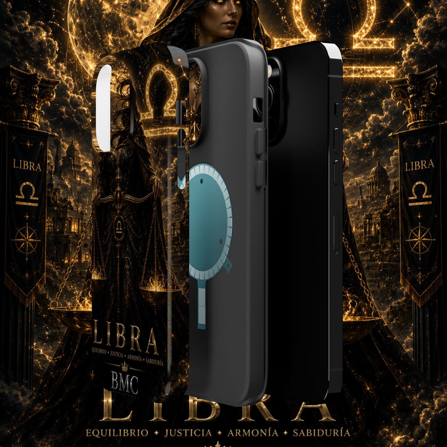"Funda Magnética Reforzada libra– La Guardiana del Equilibrio"