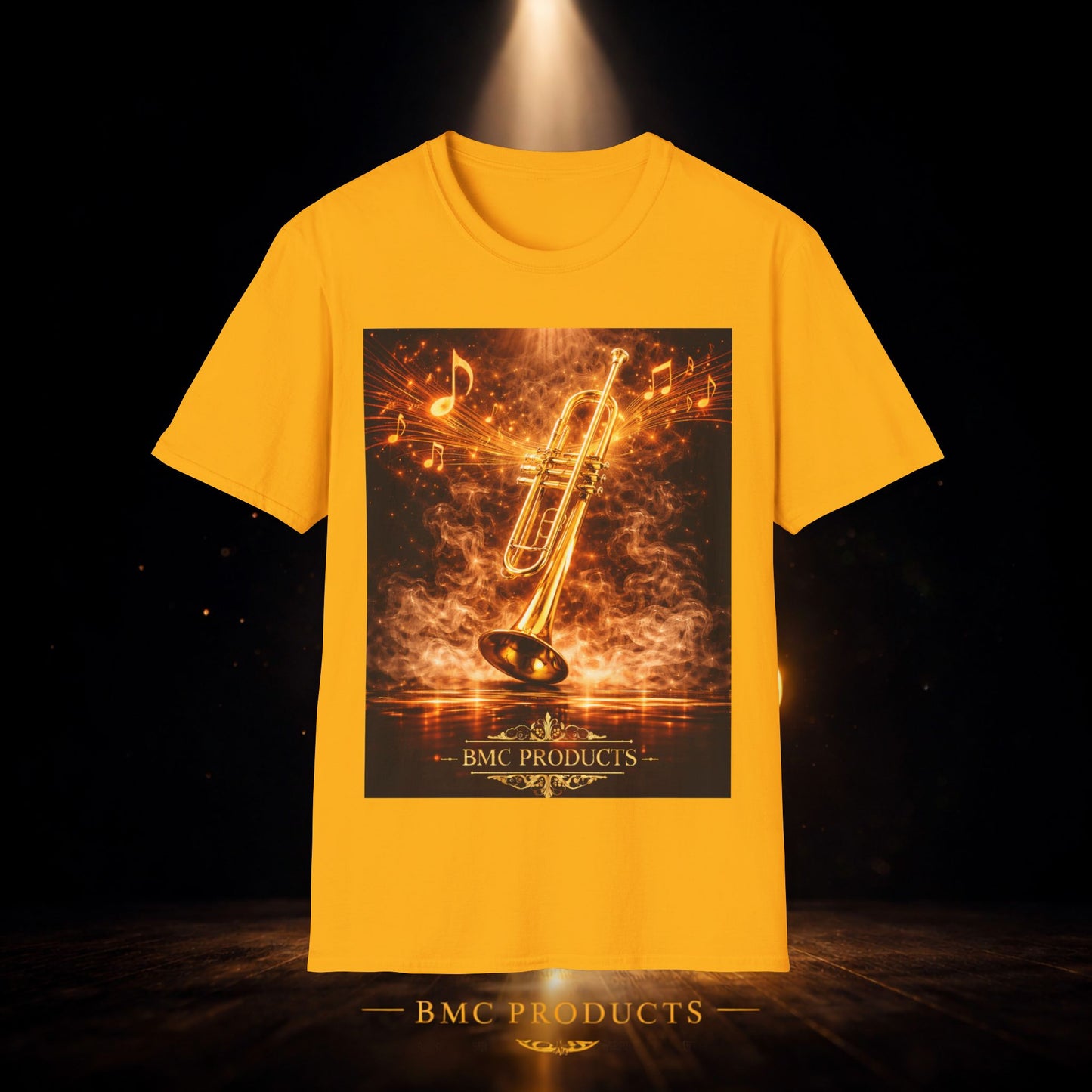 "Camiseta trompeta 🎺🔥Donde hay fuego, hay música.”