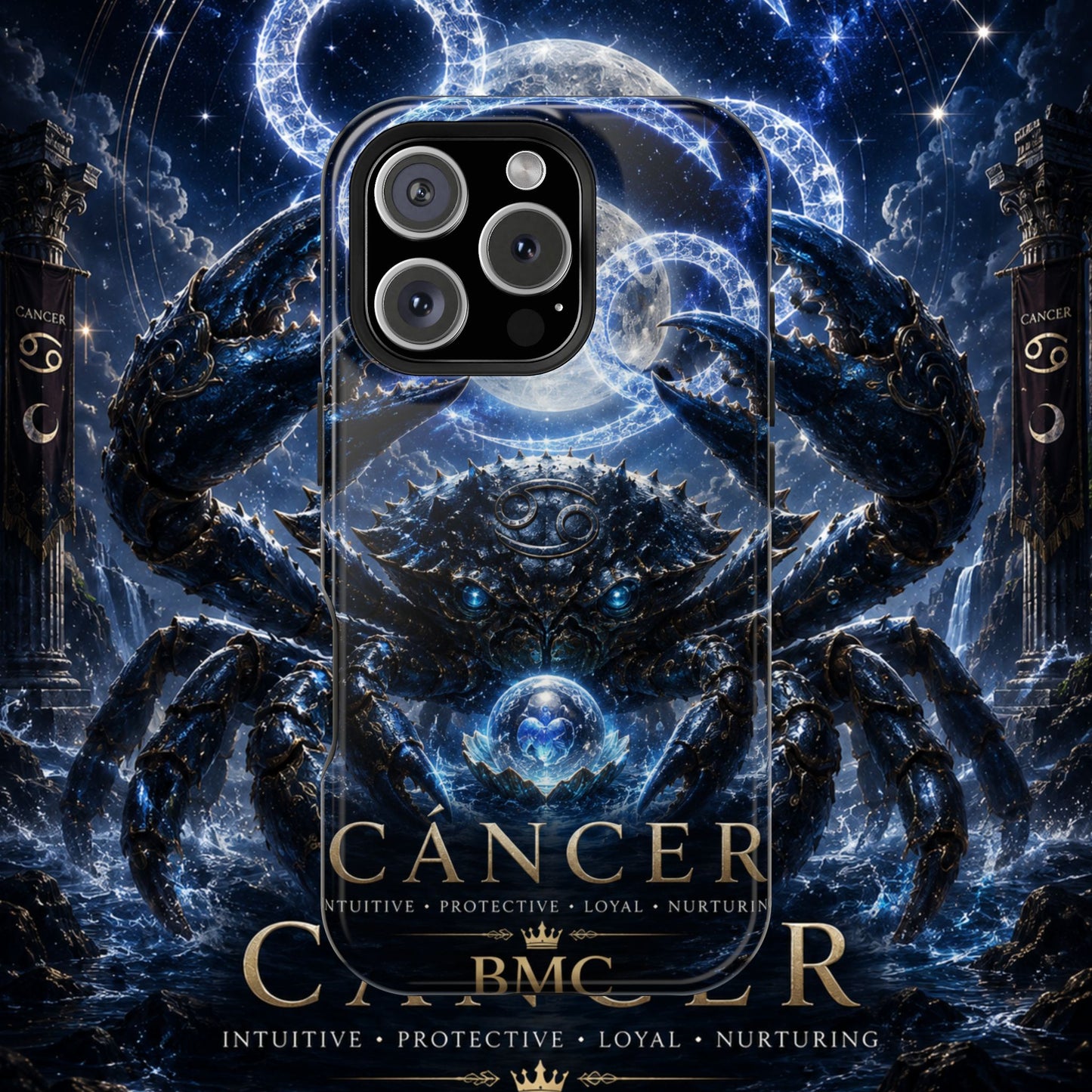 "Funda Magnética Reforzada ♋ Cáncer — Guardián de las profundidades""