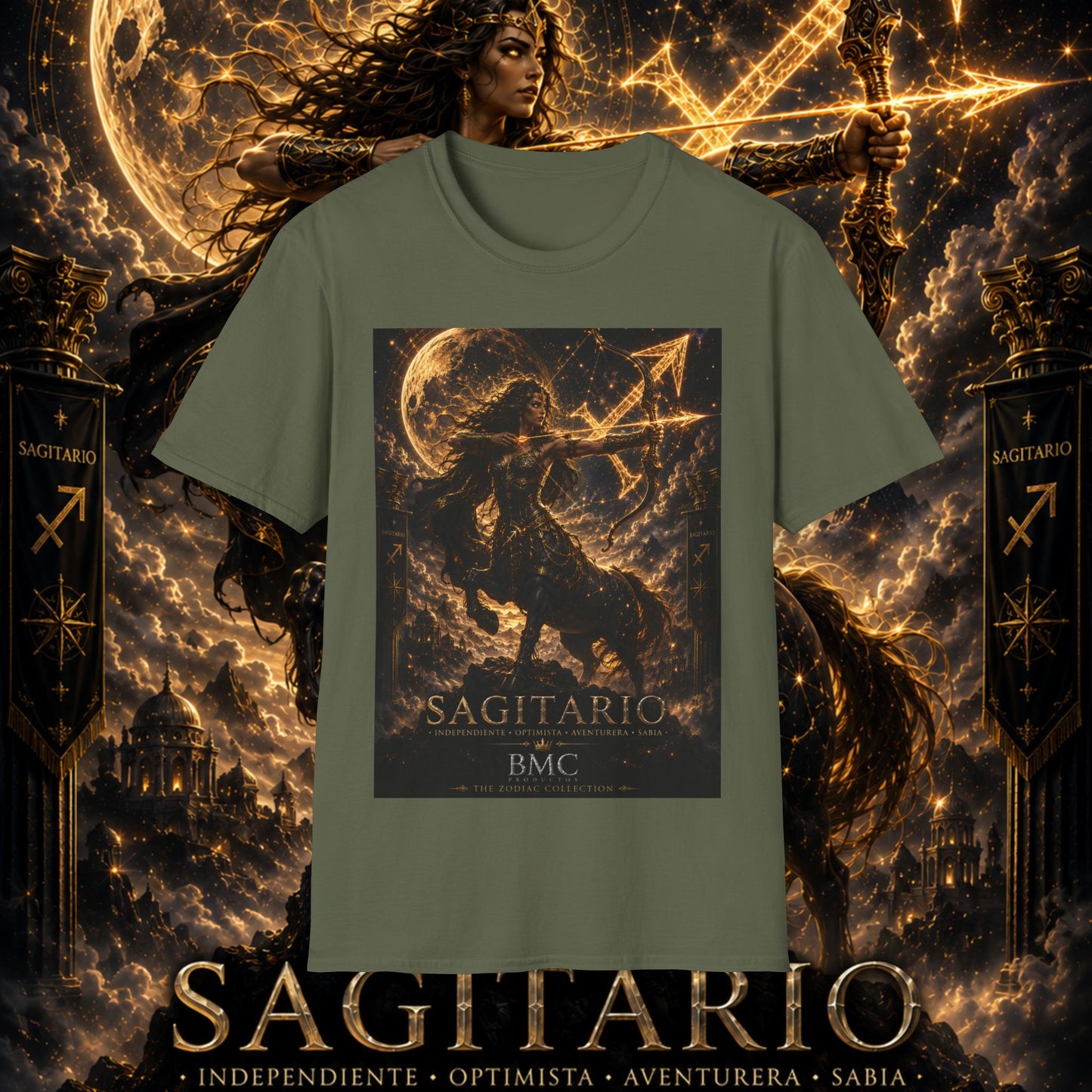 "Camiseta Sagitario M – La Cazadora del Horizonte"