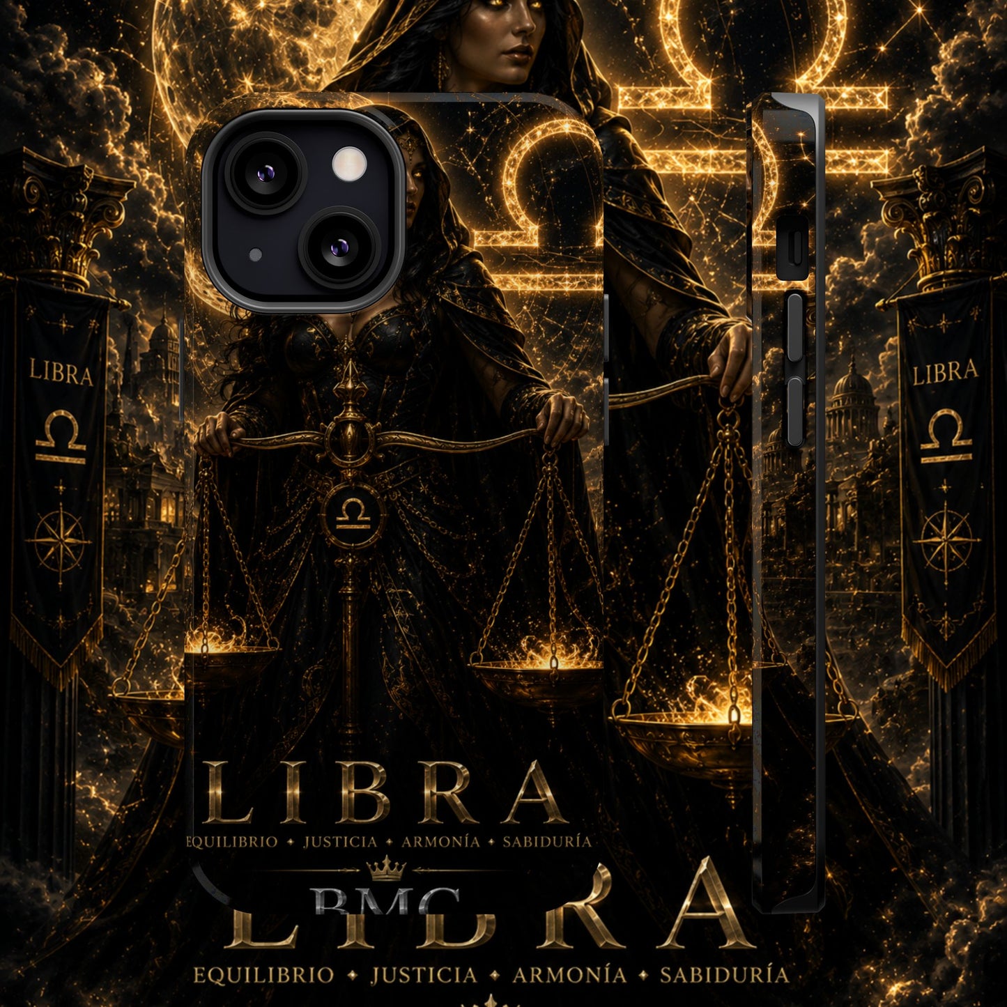 "Funda Magnética Reforzada libra– La Guardiana del Equilibrio"