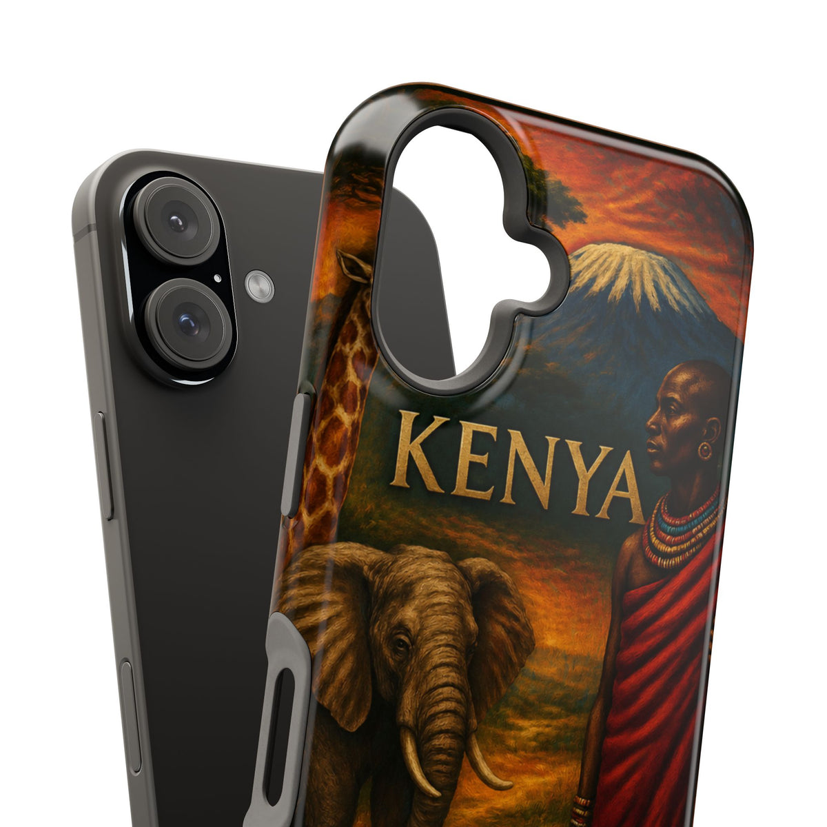 "Reinforced Magnetic Case Kenya: Wild Adventure and Land of Infinite Horizons 🦁🌄🏕️"