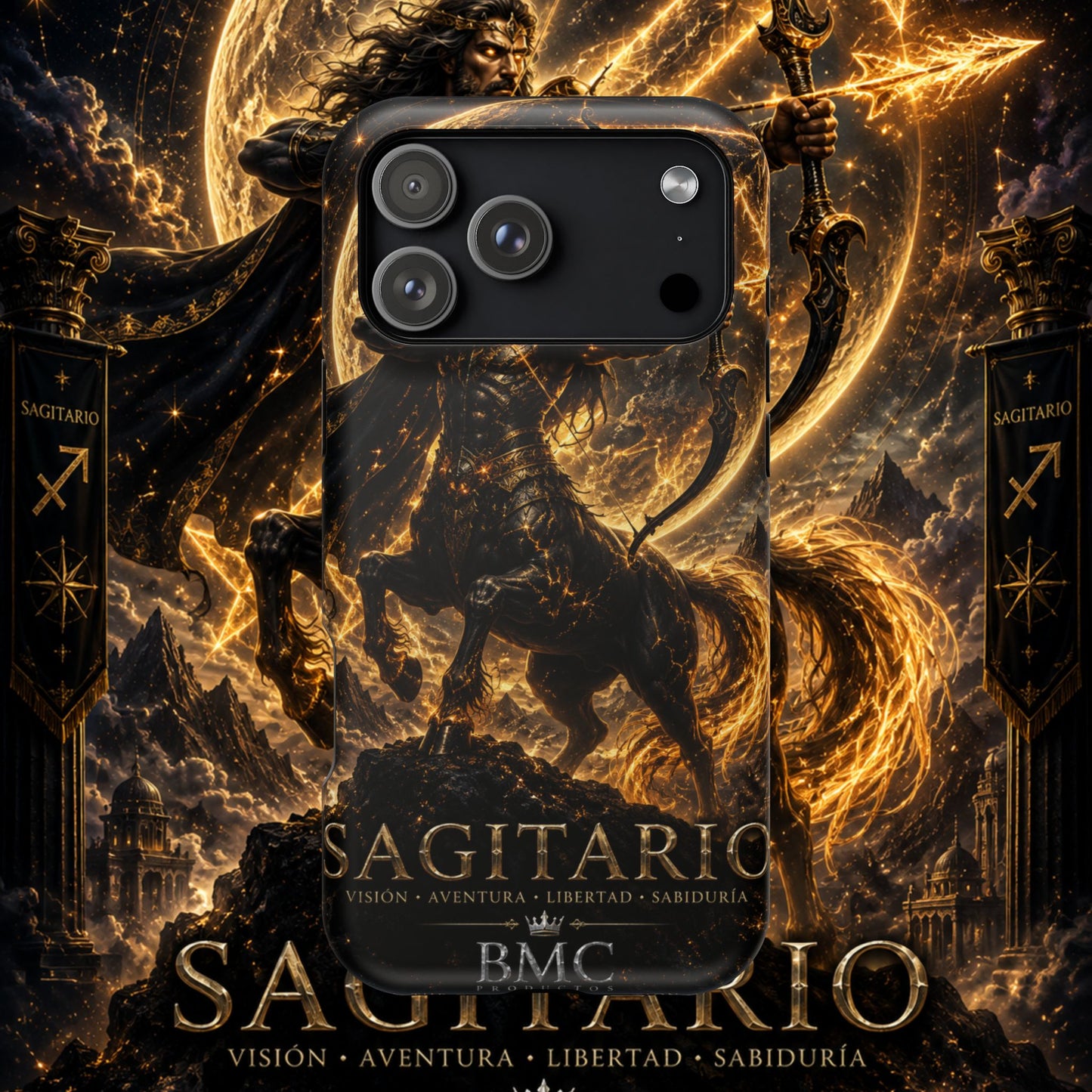 "Funda Magnética Reforzada Sagitario – El Cazador del Horizonte"