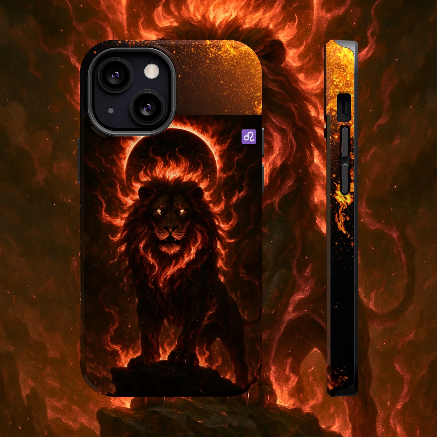 "Funda Magnética Reforzada ♌ Leo — Soberano del fuego eterno"