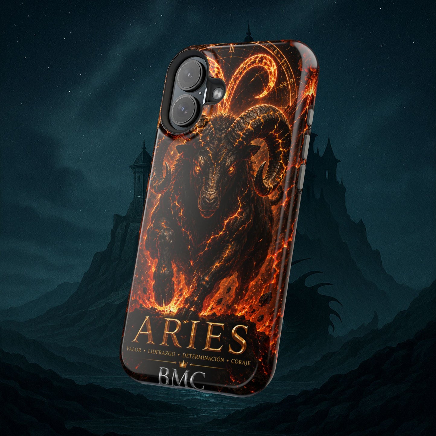 "Funda Magnética Reforzada ♈ Aries — Espíritu de fuego"