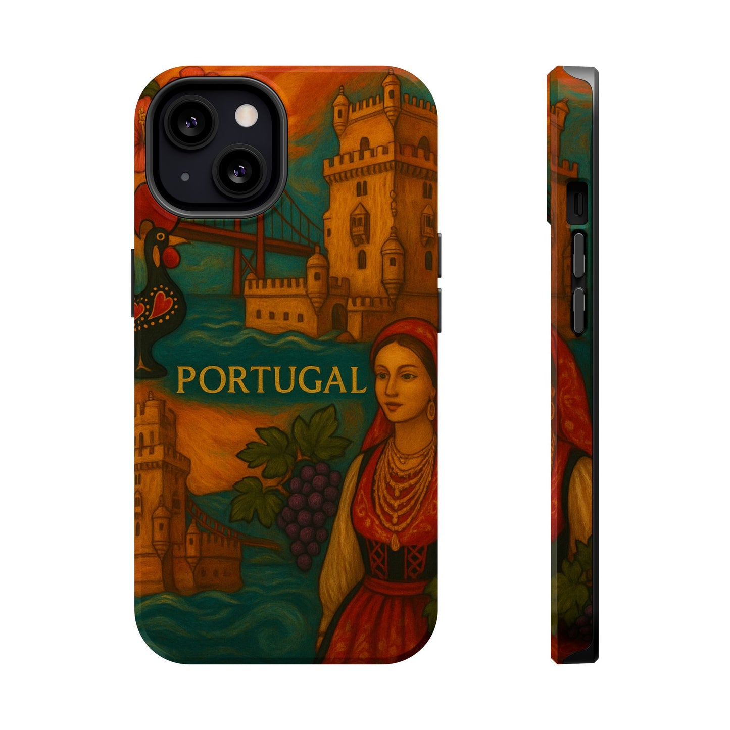 "Funda Magnética Reforzada Magnética Reforzada Portugal: Encanto Atlántico, Fados y Azulejos 🌊🎶🧿"