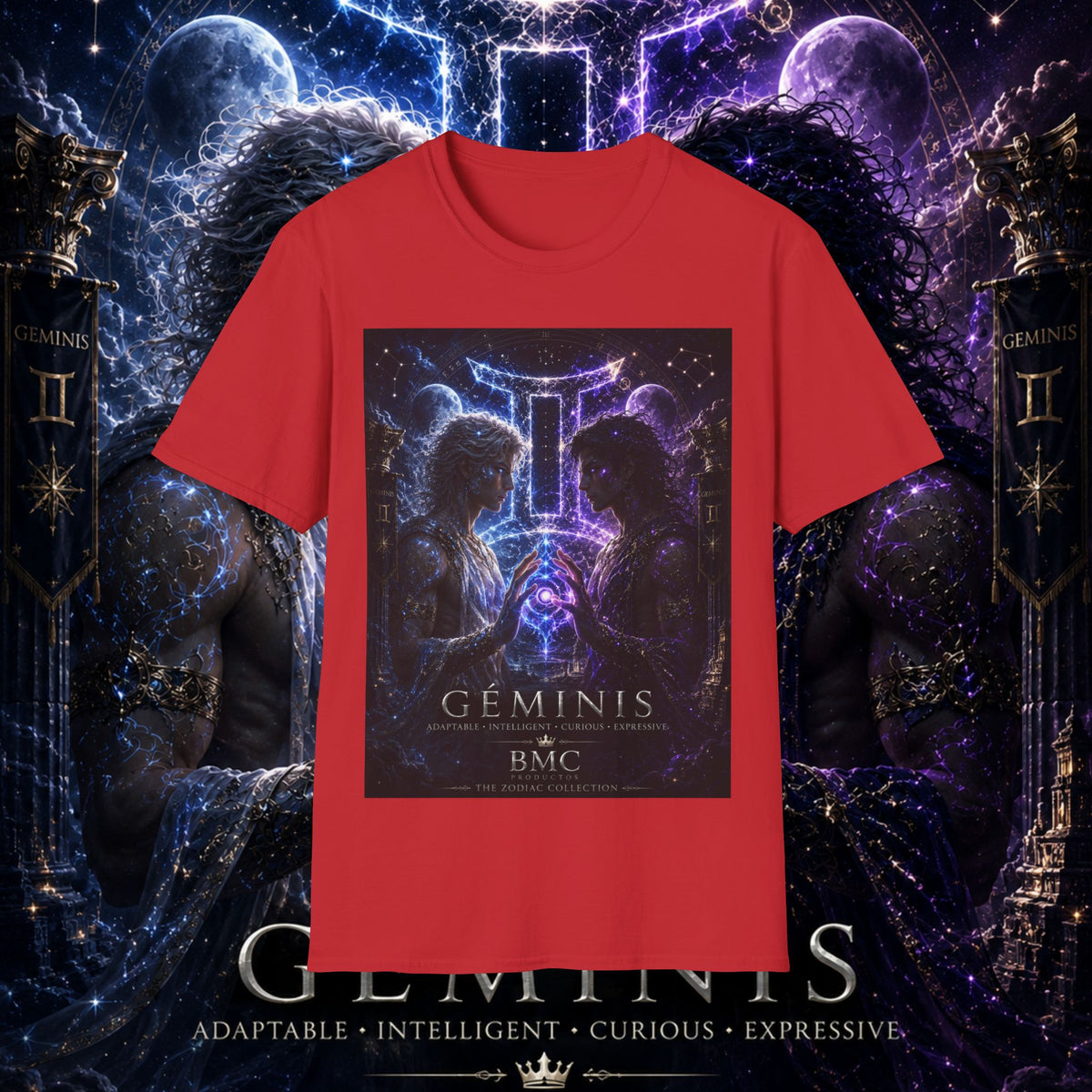 "Camiseta ♊ Géminis — Reflejo del alma dividida"