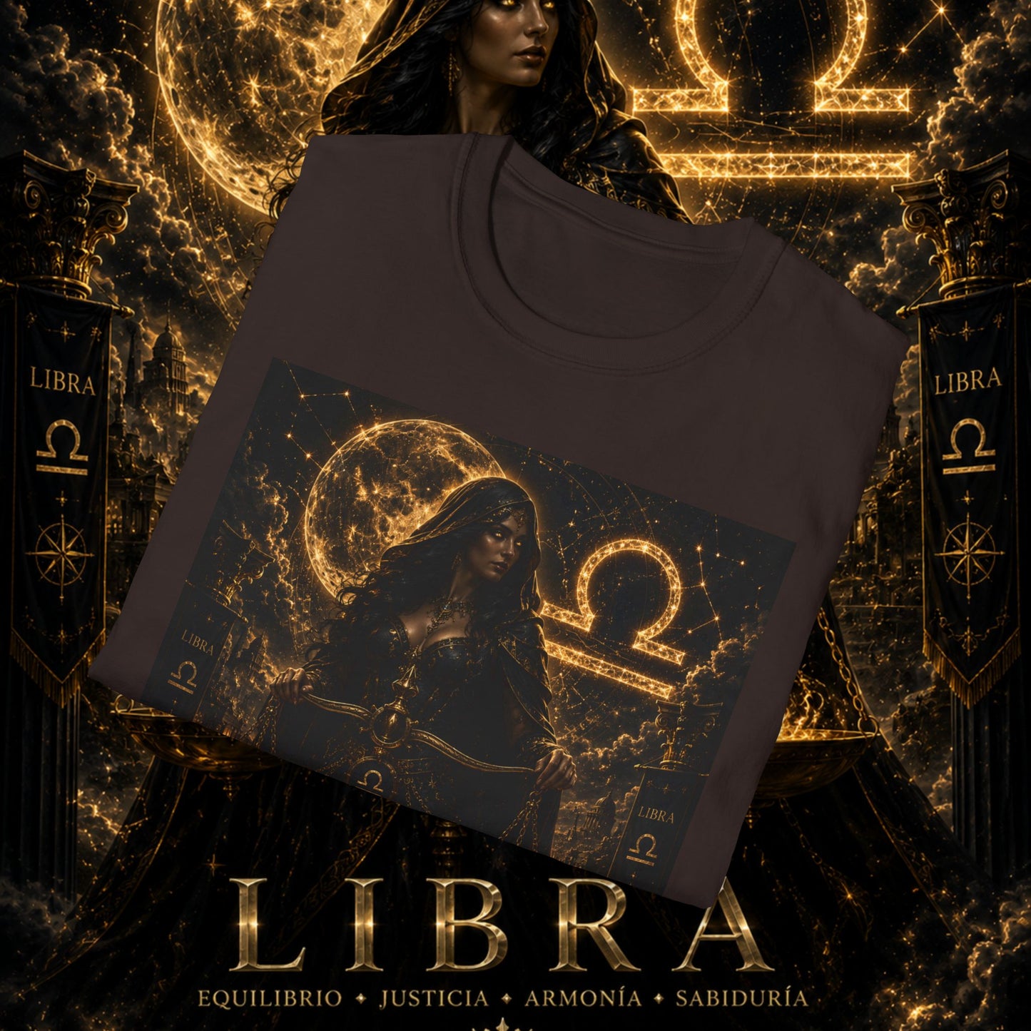 "Camiseta LIBRA – La Guardiana del Equilibrio"