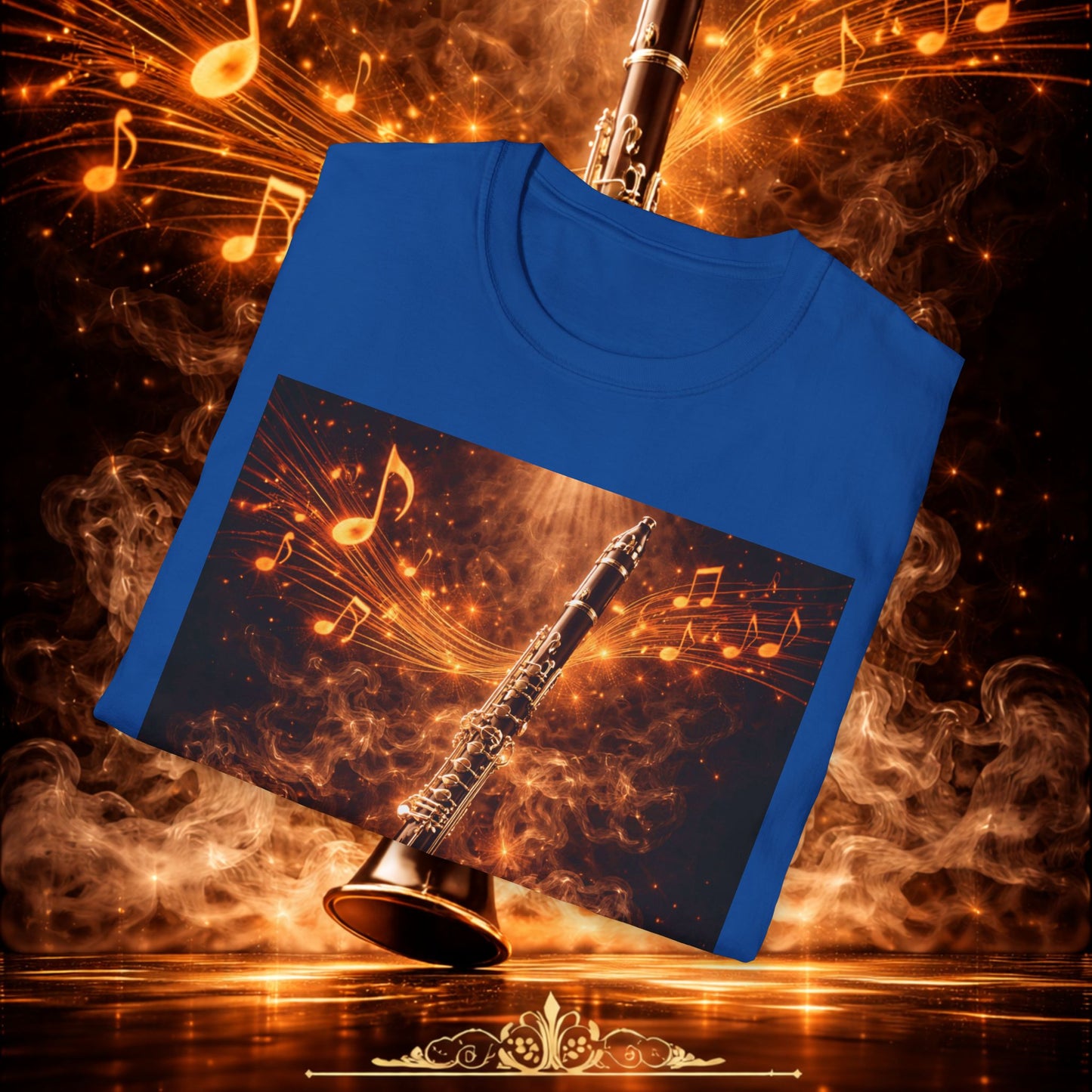 "Camiseta clarinete🎵🔥 El sonido del alma no grita… arde.” 🔥🎵