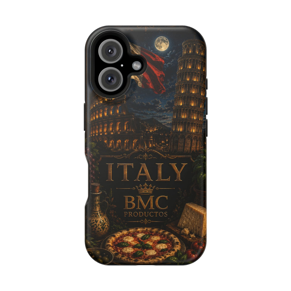 "Funda Magnética Reforzada Magnética Reforzada Italia: Arte, Pasión y Sabores Eternos 🎨🍝🏛️"