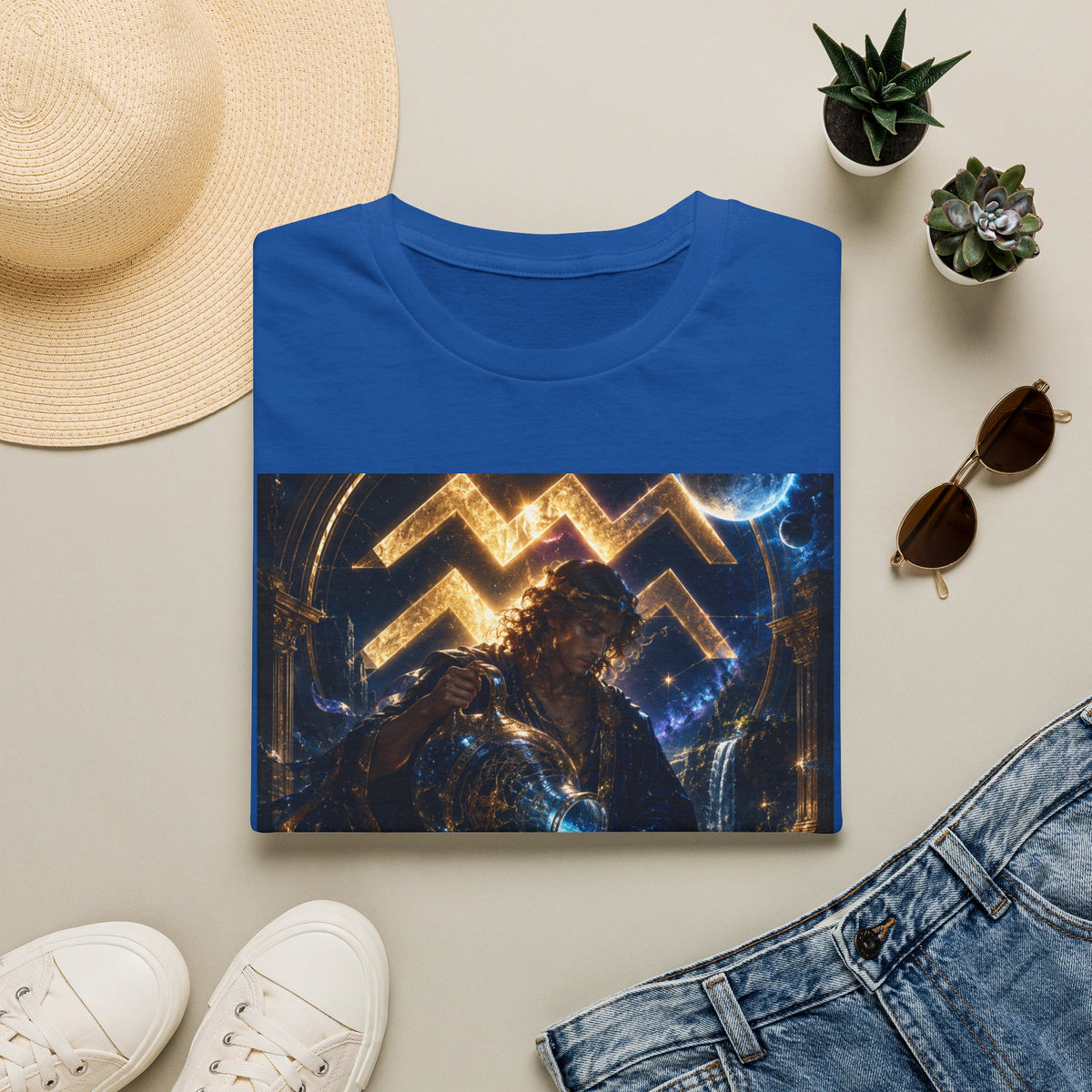 "Camiseta ♒ ACUARIO – El Visionario del Cielo y el Agua"