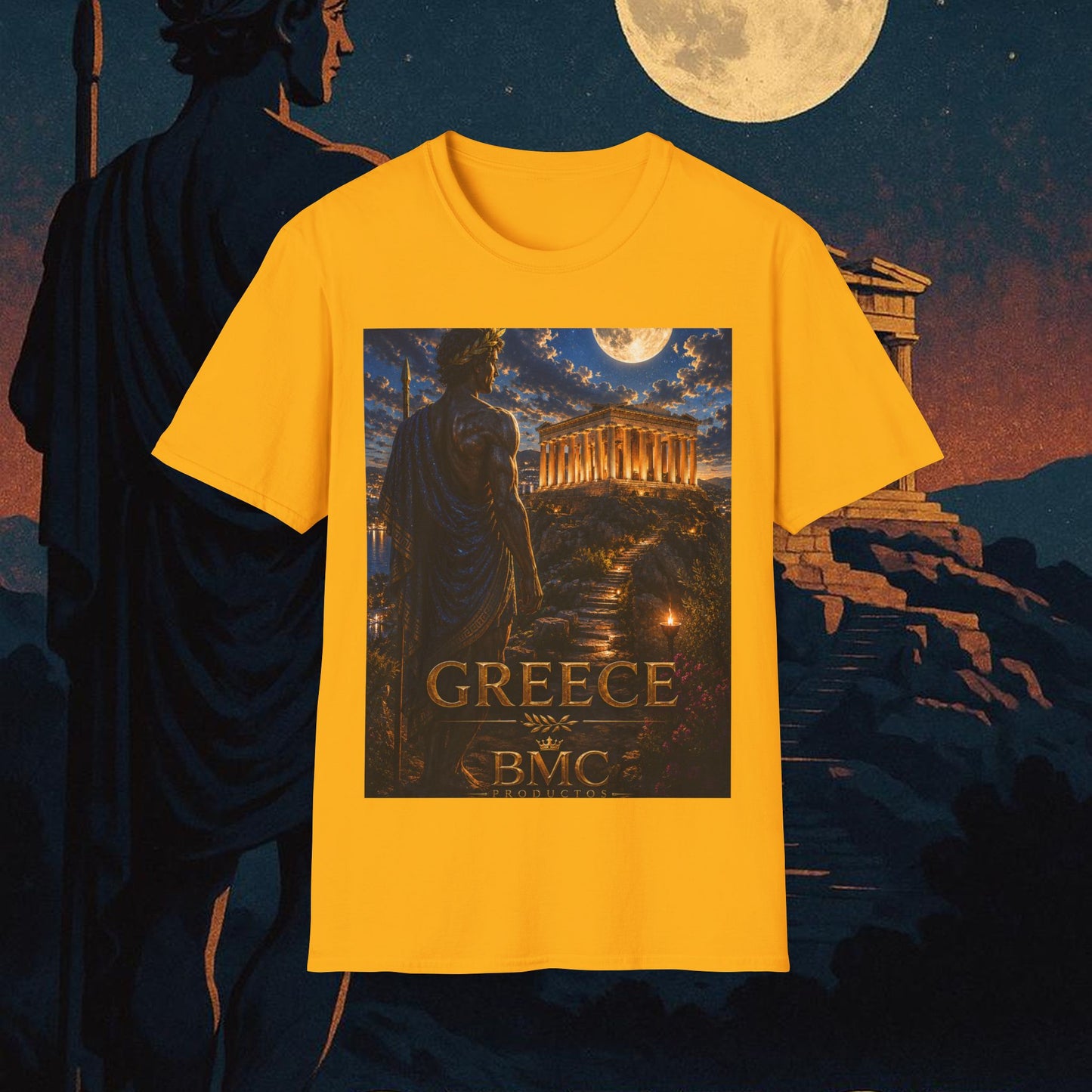 "Camiseta Grecia: Cuna de Dioses, Maravillas y Filosofía 🌊🏛️⚡"