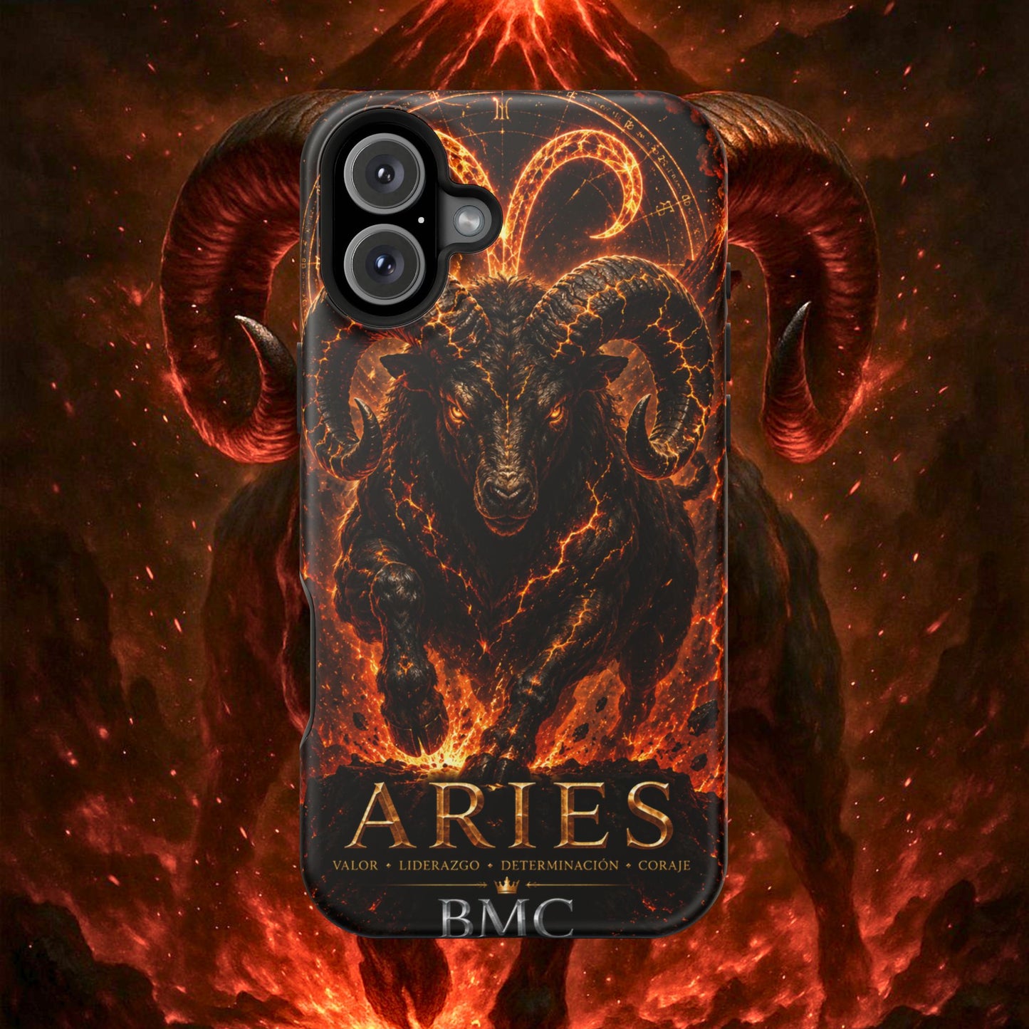 "Funda Magnética Reforzada ♈ Aries — Espíritu de fuego"