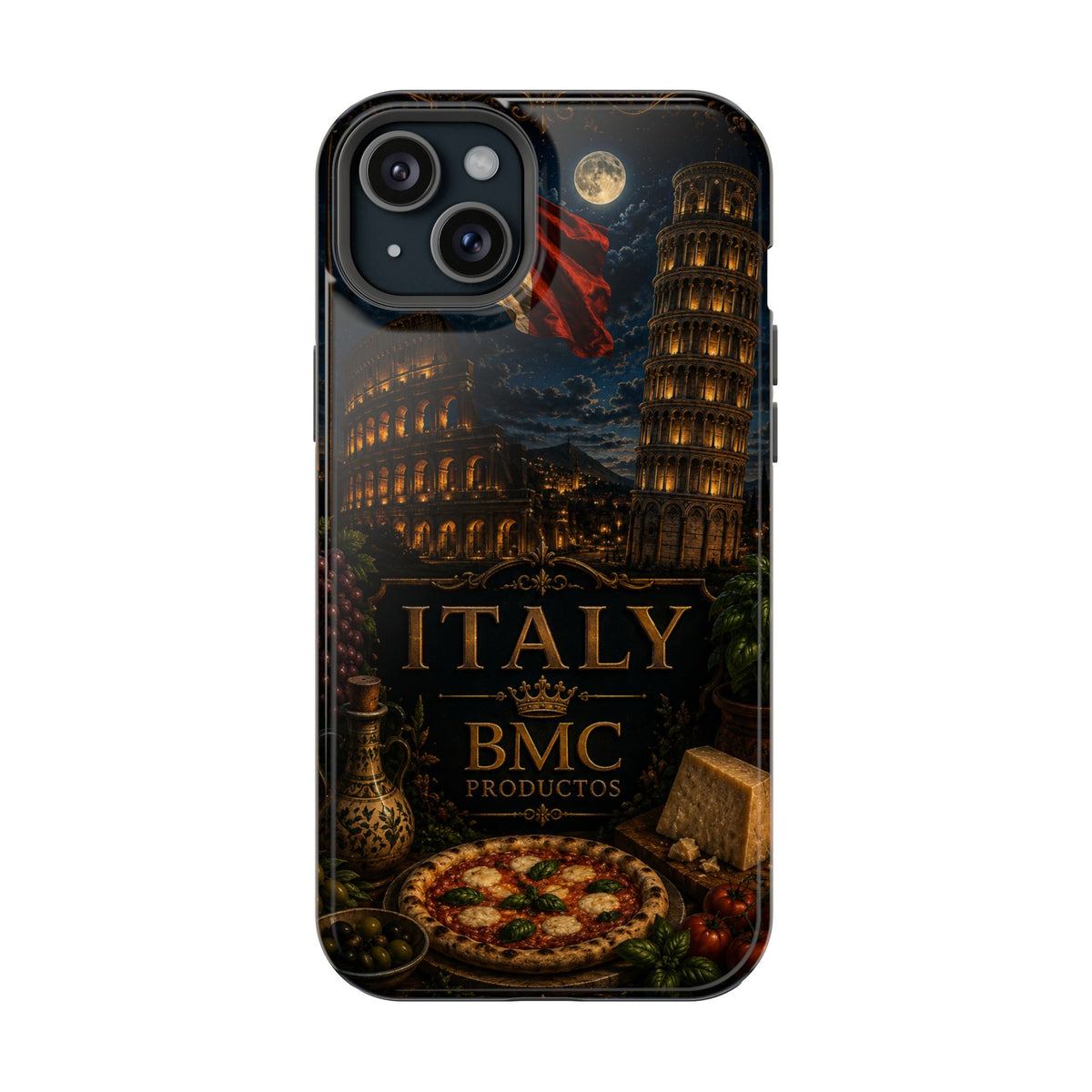 "Funda Magnética Reforzada Magnética Reforzada Italia: Arte, Pasión y Sabores Eternos 🎨🍝🏛️"