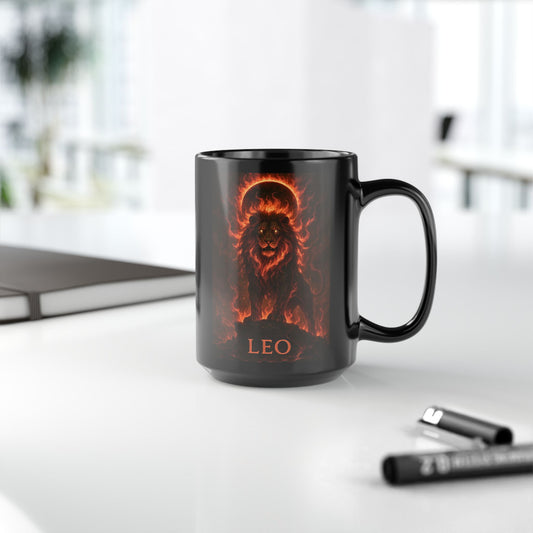 "Taza ♌ Leo — Soberano del fuego eterno"