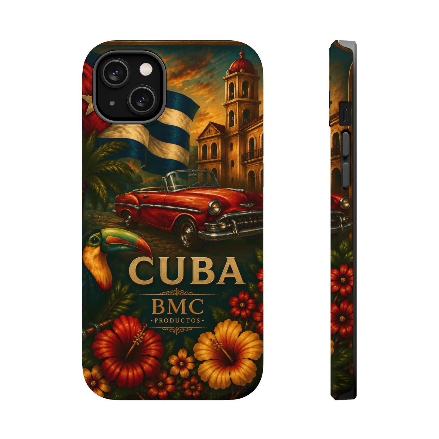 "Funda Magnética Reforzada Magnética Reforzada Cuba: Ritmo, Historia y Encanto Caribeño 🎺🚗🌴 "
