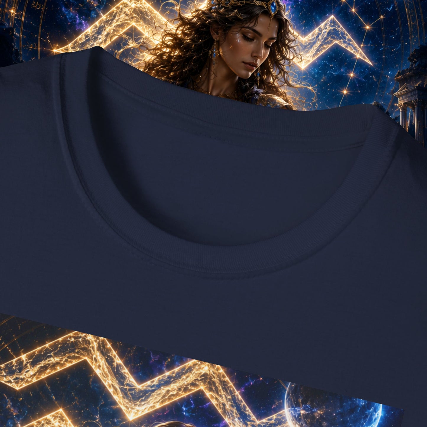 "Camiseta ♒ ACUARIO M– La Visionaria del Cielo y el Agua"