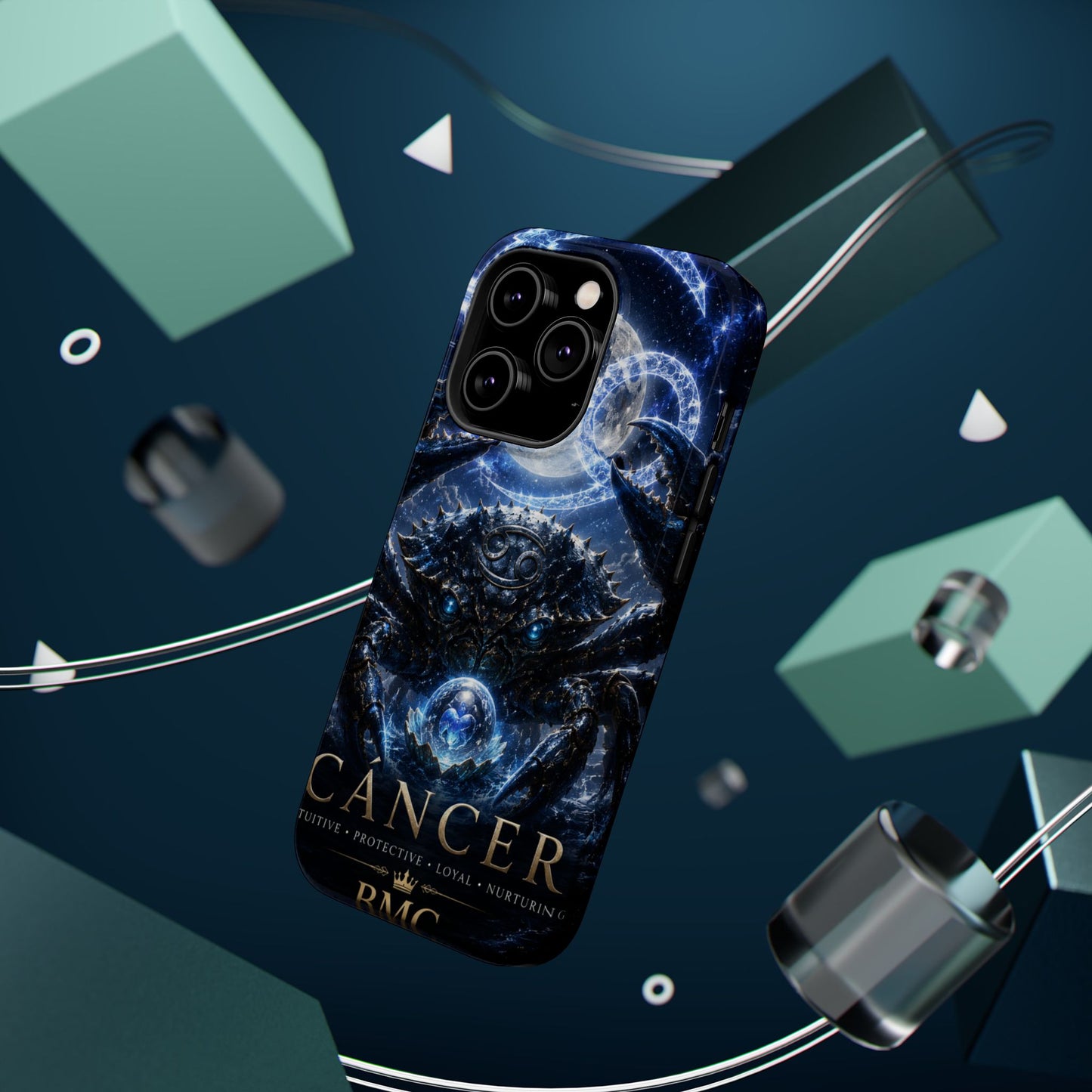 "Funda Magnética Reforzada ♋ Cáncer — Guardián de las profundidades""